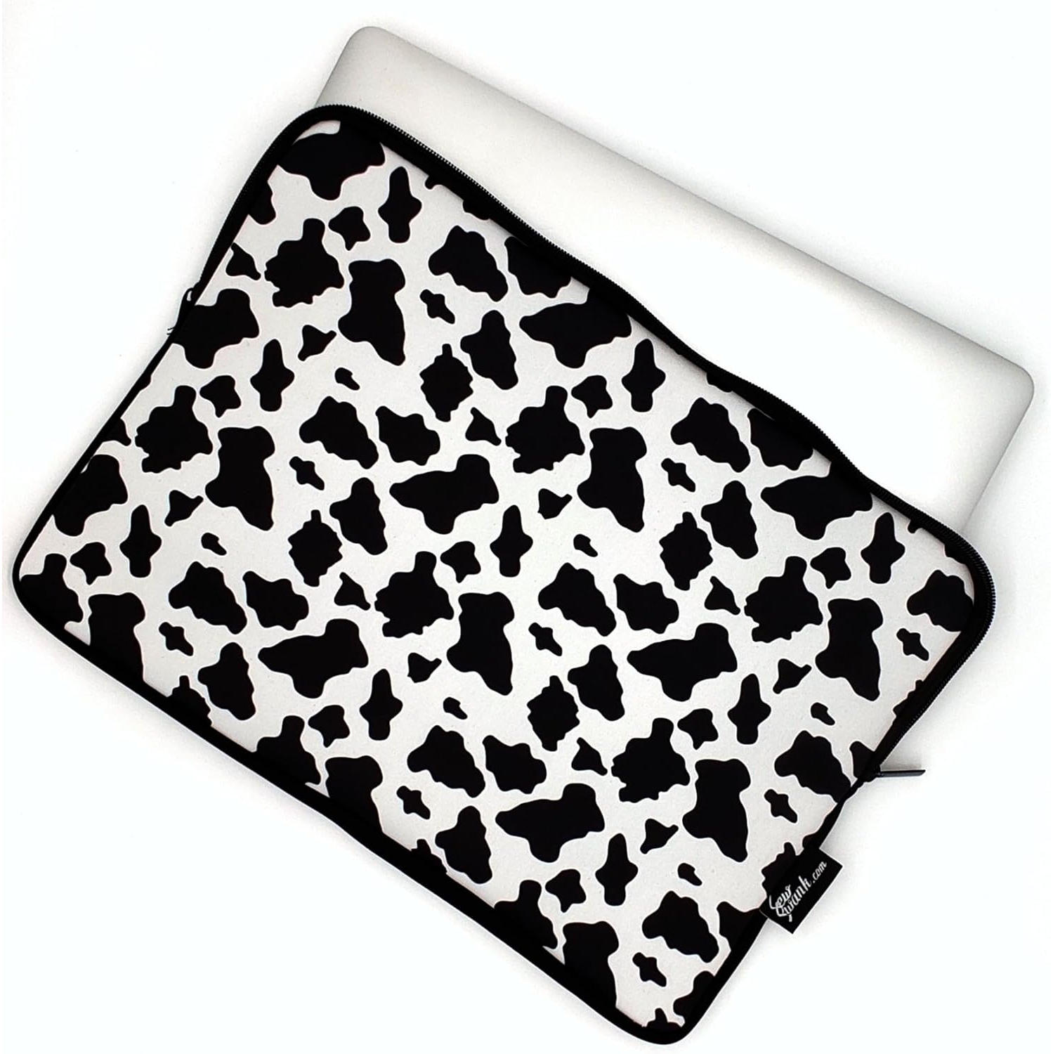 13-15 Inch Cow Print Laptop Sleeve Case/Water-Resistant Neoprene Notebook Computer Pocket Tablet Briefcase Carrying