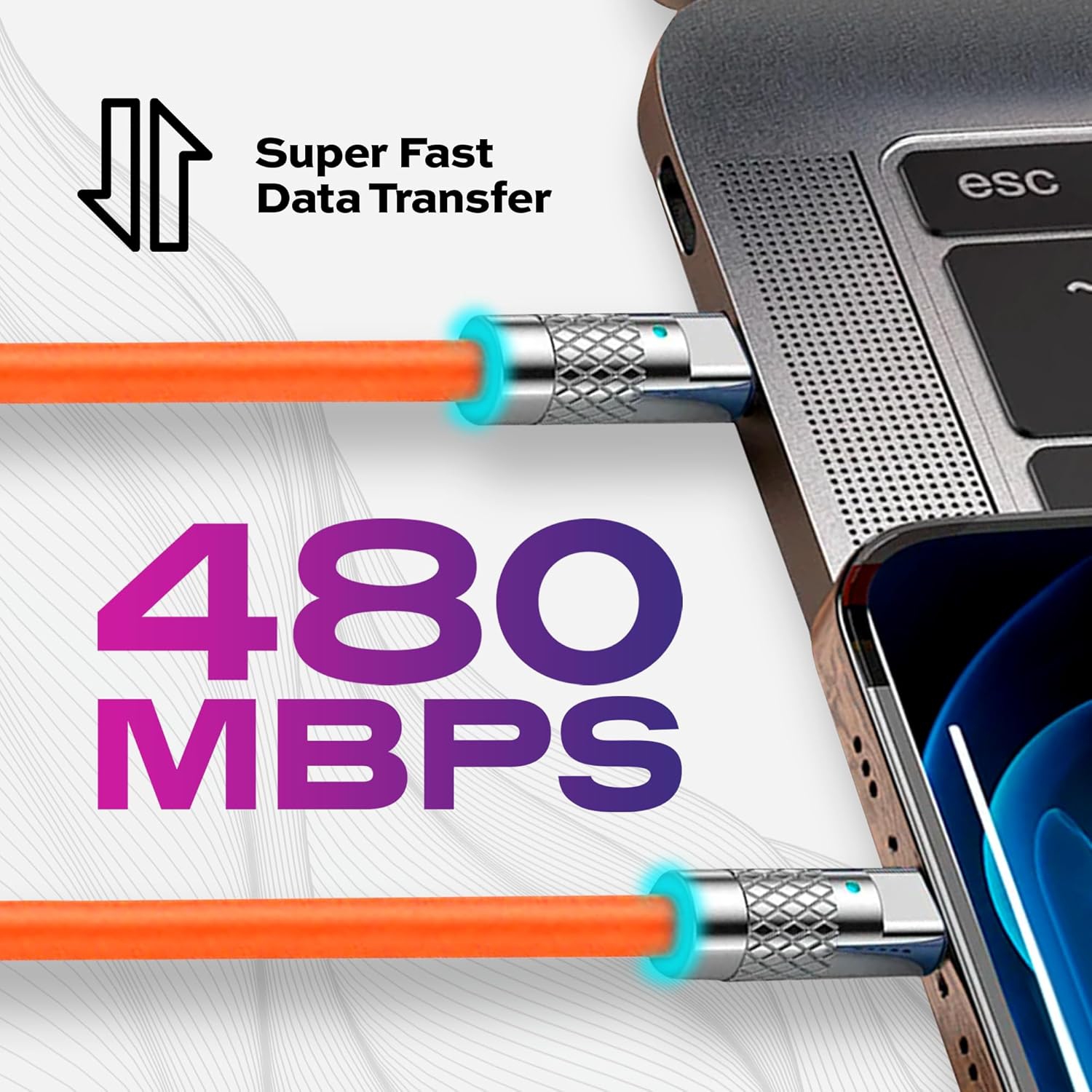 TsumoCharge USB C Cable to i-Product 27W Fast Charging Cable - Heavy-Duty Unbreakable Silicone, Supports Data