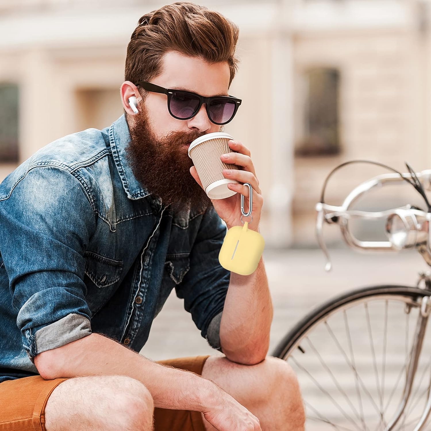 for AirPod 3 Case Cover, Silicone Protective Accessories Skin with Keychain Compatible with AirPod 3rd Generation