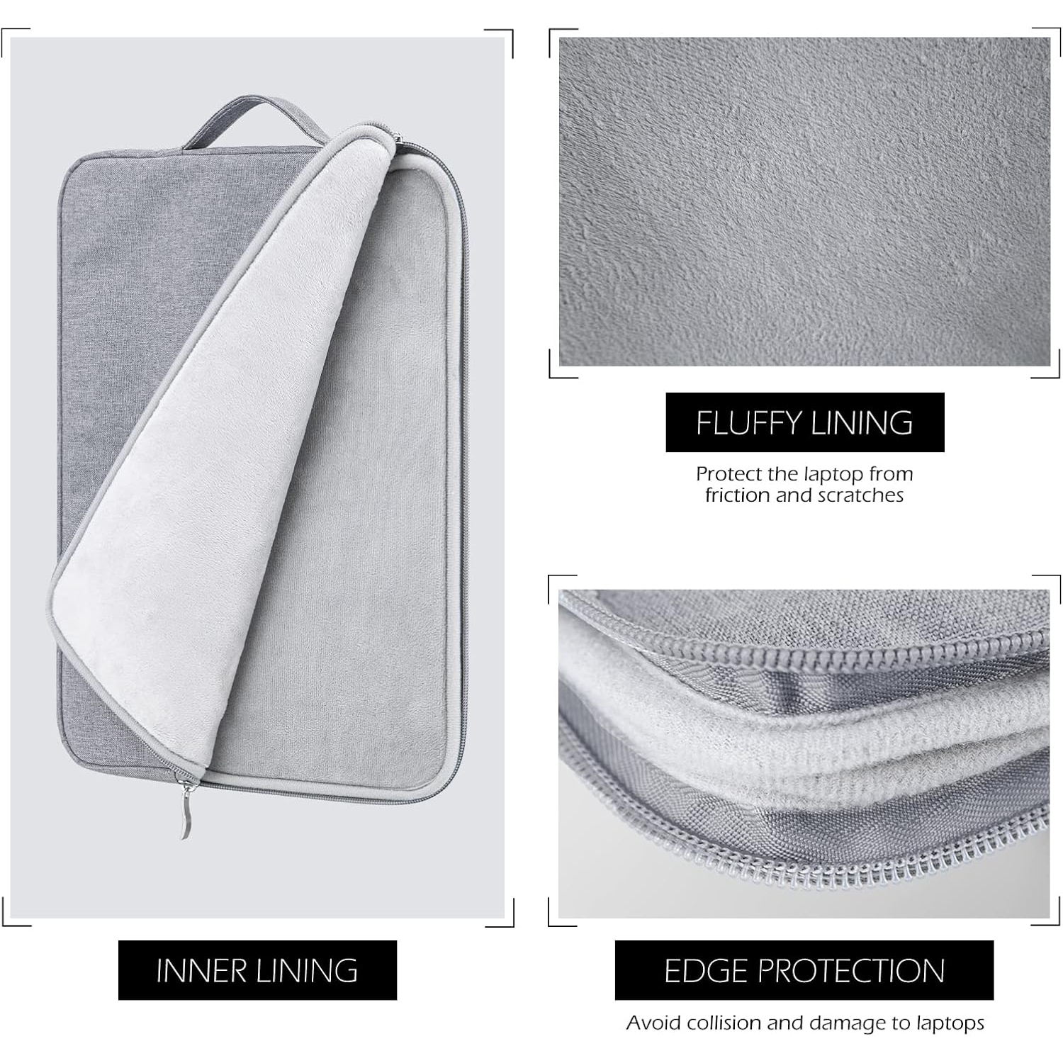 aYoung 15 Inch Laptop Sleeve Case Protective Bag with Front Pocket Retractable Handle Computer Carrying Case