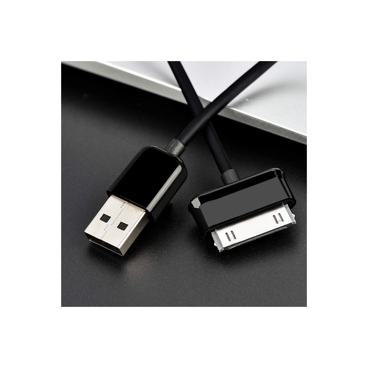 USB Cable Data Cable, 1M USB Data Cable Applicable for Samsung Galaxy Tab 2 10.1 P5100 P7500 7.0 Plus T859 Black
