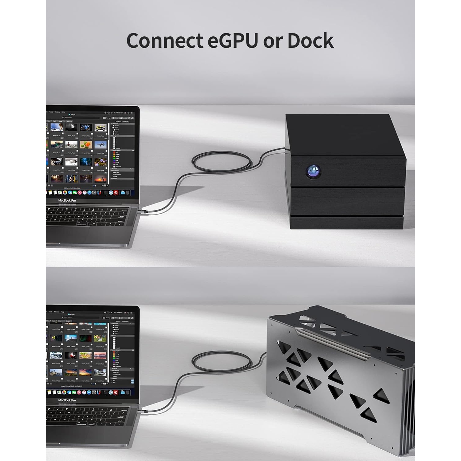 USB 4 Cable for Thunderbolt 4 Cable 40 Gbps 240W 5FT, 8K@60Hz 5K@60Hz 4K@144Hz, PD 3.1 Fast Charging