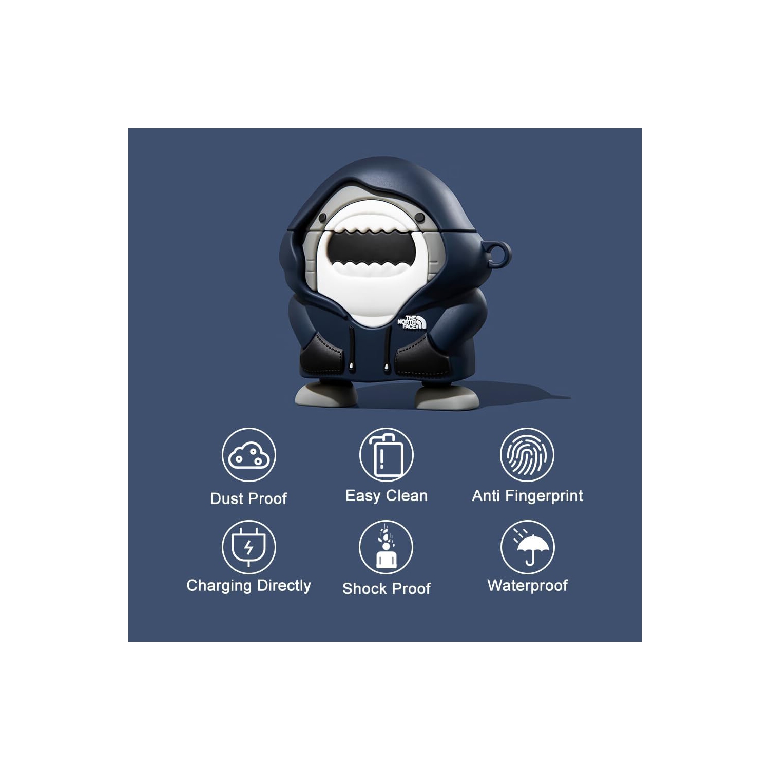 Cute Case Cover Compatible with AirPods 2&1 with Carabiner Keychain,Soft Silicone Kawaii Anime Protective Skin