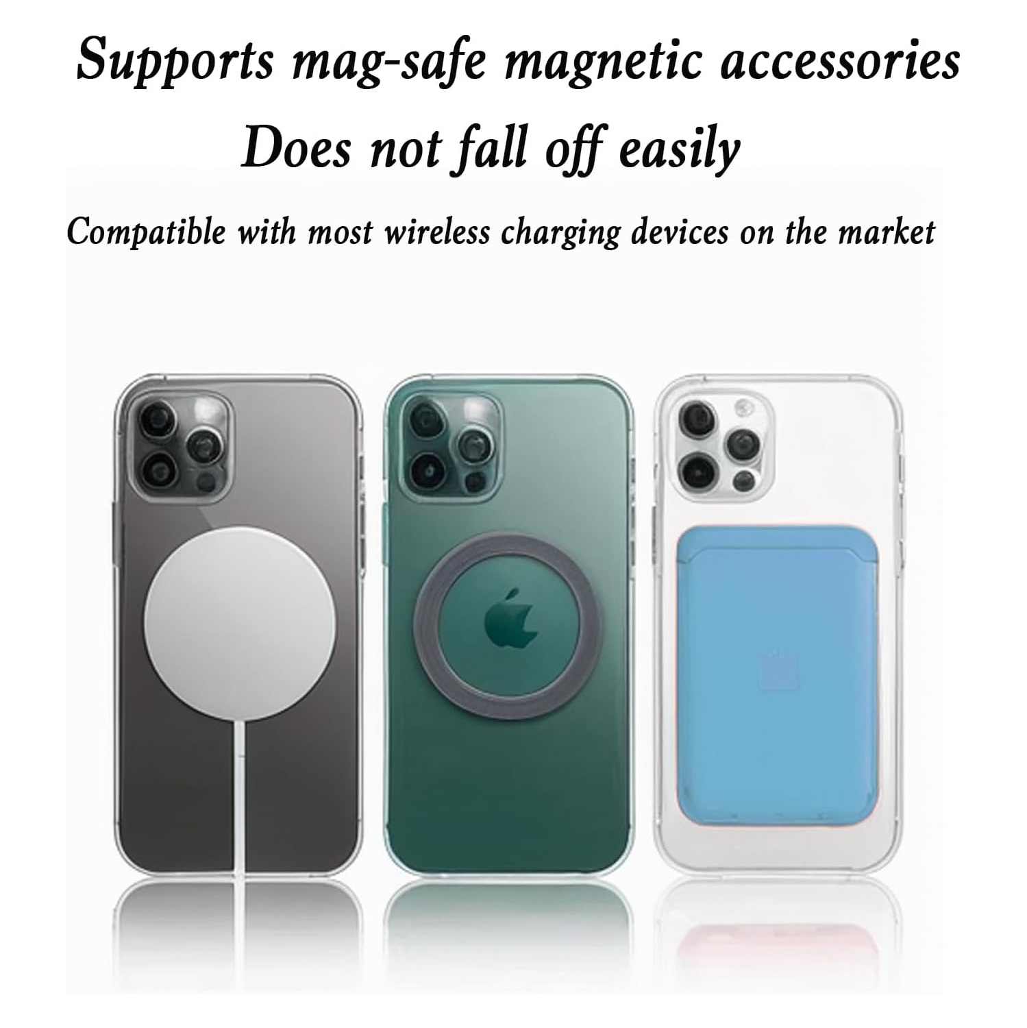 Anneau magnétique – Ensemble universel de 10 anneaux pour iPhone 15/14/13/12, support pour voiture Accessoires Mag Safe