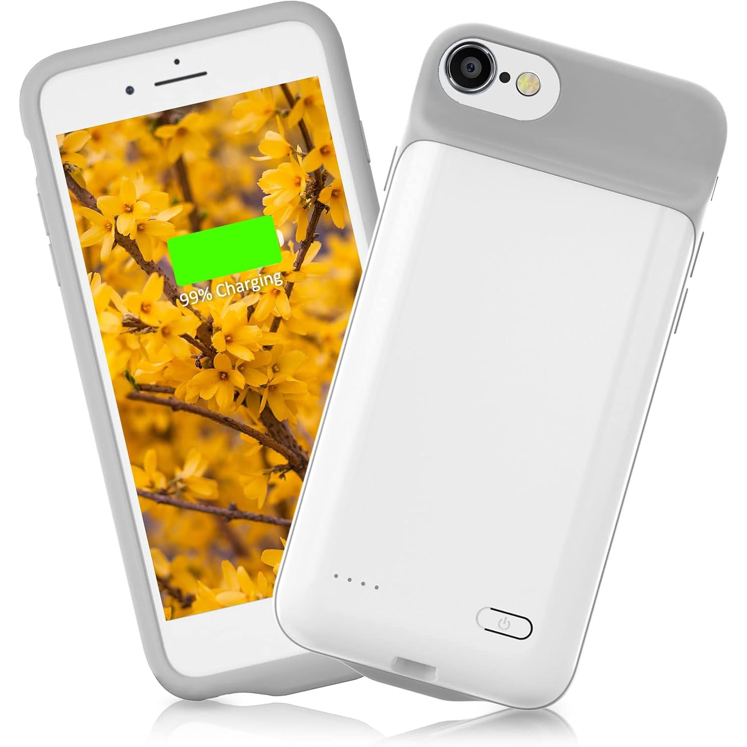 y Case for iPhone 8/7/6s/6/SE(2020/2022), 6000mAh Portable Rechargeable Protective iPhone 8/7/6/6S/SE