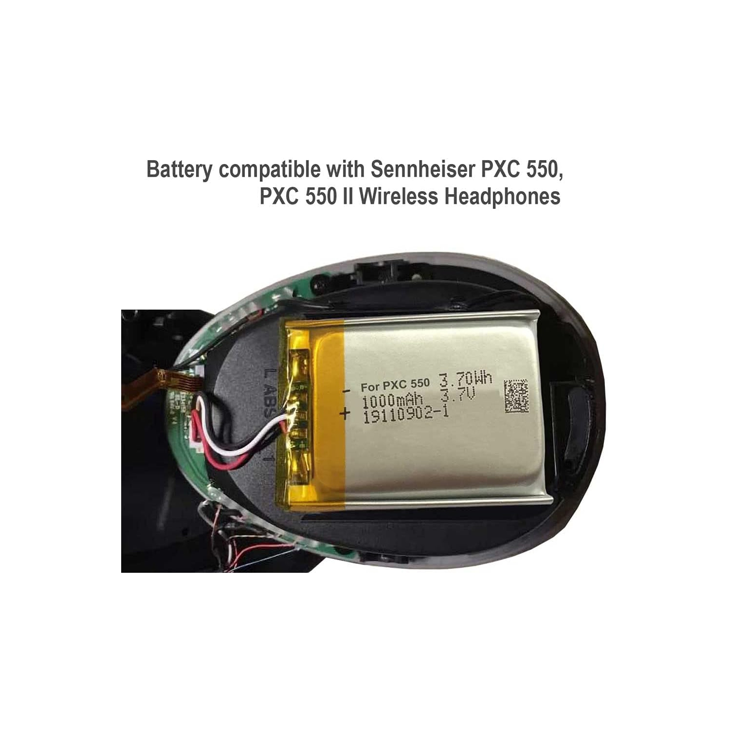 1000mAh Replacement y for Sennheiser PXC 550 II Noise Cancelling Bluetooth Headphones