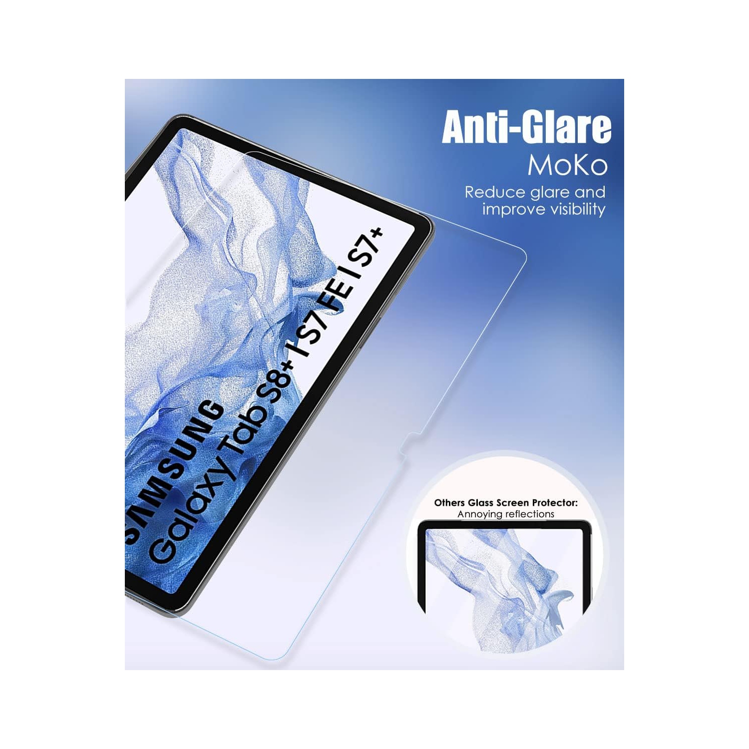 2 Pack Paper Screen Protector for Samsung Galaxy Tab S9 FE Plus 5G 2023/Tab S9 Plus/Tab S7 FE 5G/Tab S8 Plus