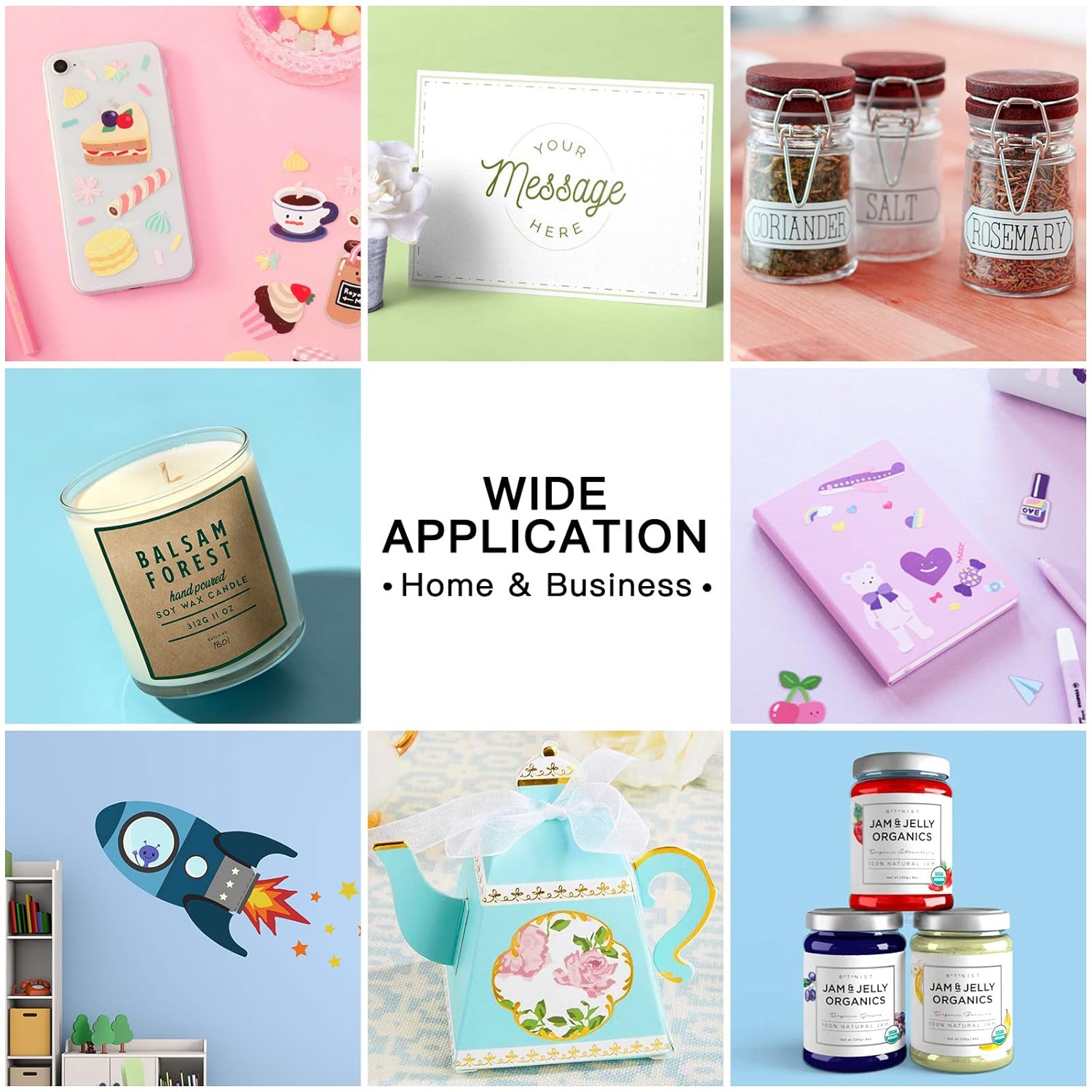 Printable Vinyl for Inkjet Printer & Laser Printer - 40 Pcs Matte White Inkjet Printable Vinyl Sticker Paper, 8.5"x11"