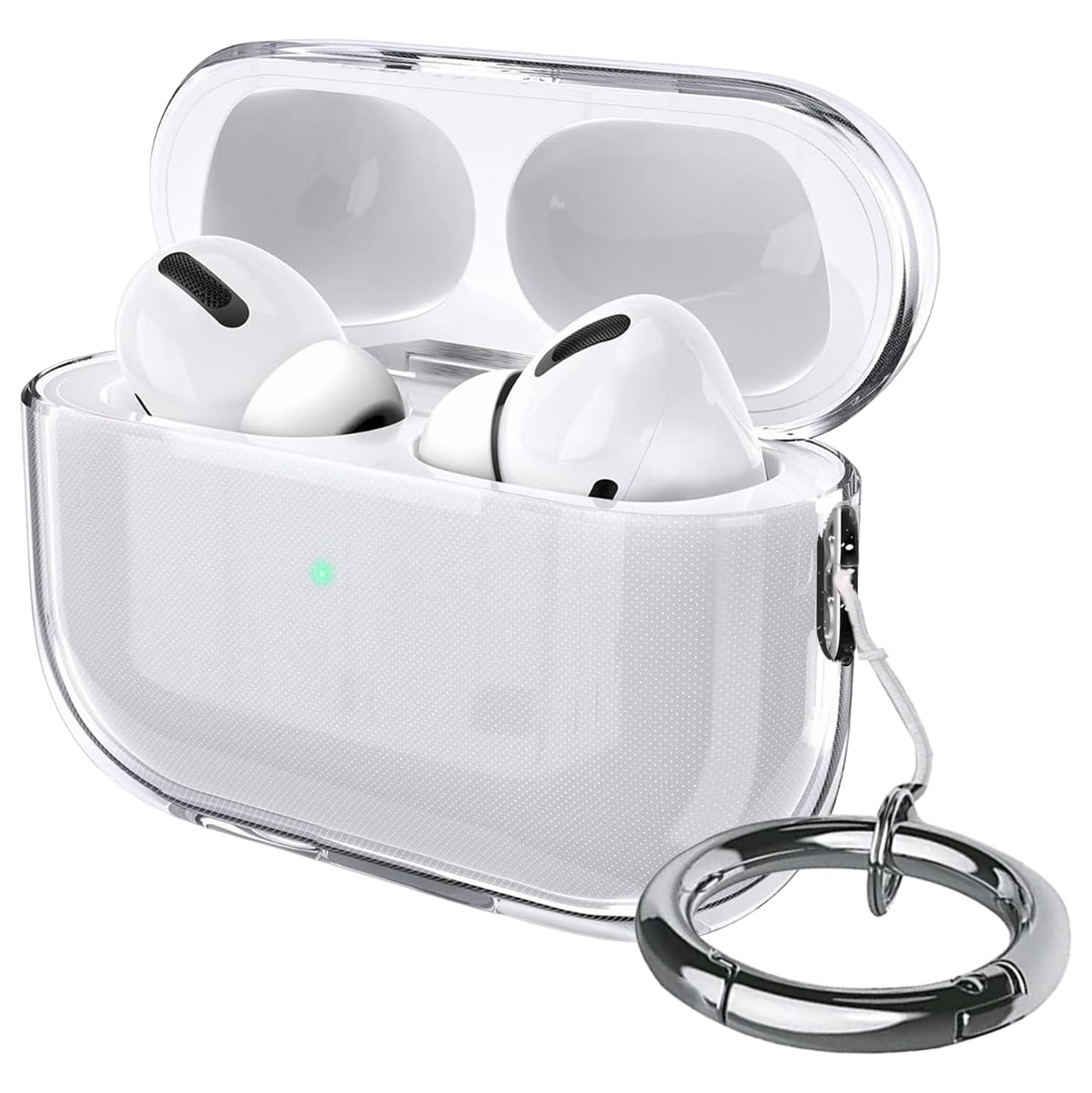Case for AirPods Pro 2nd Gen 2022 / AirPods Pro 2 2023 USB-C Clear Protective Cover Transparent Key Chain Strap