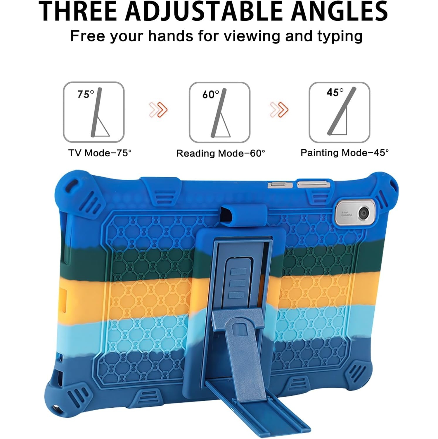 Étui tablette pour Lenovo Tab M9 9.0 po 2023(TB-310FU) Support réglable Silicone souple antichoc pour enfants