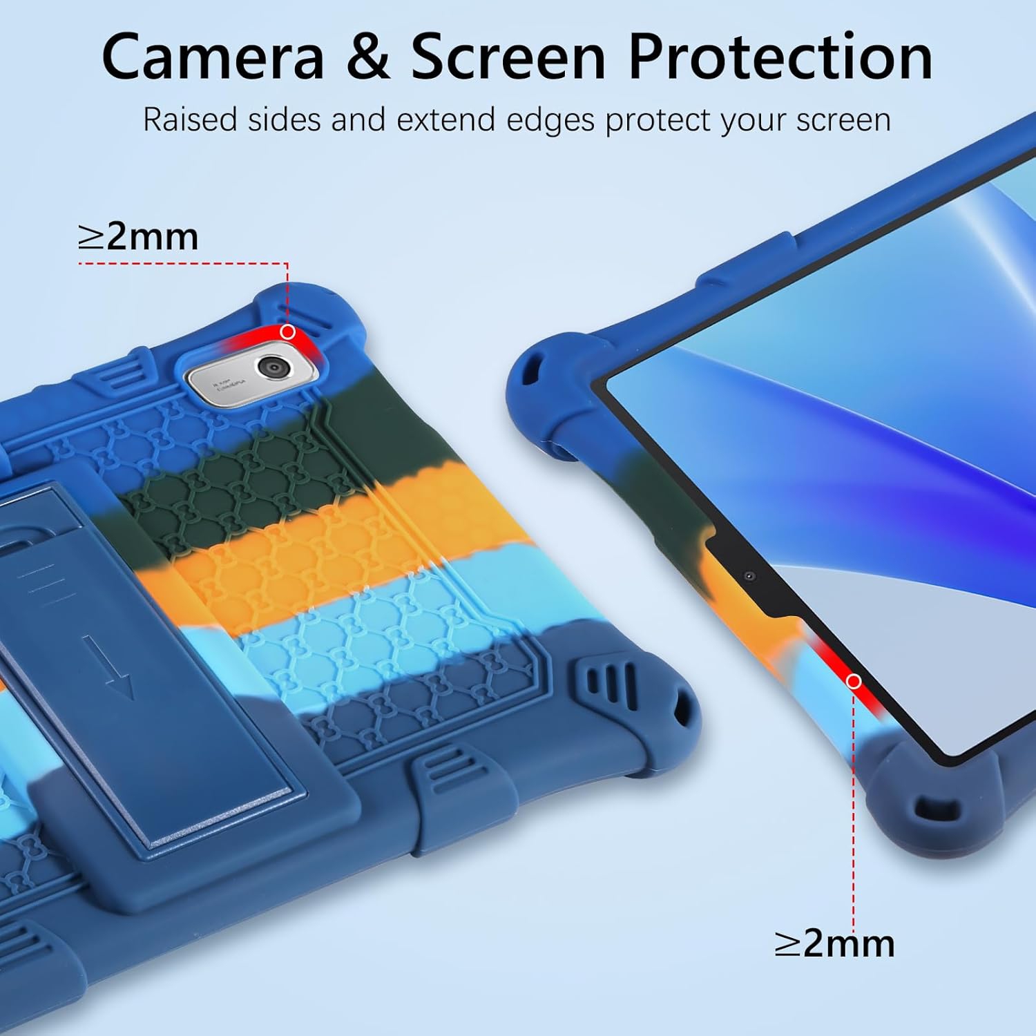 Étui tablette pour Lenovo Tab M9 9.0 po 2023(TB-310FU) Support réglable Silicone souple antichoc pour enfants