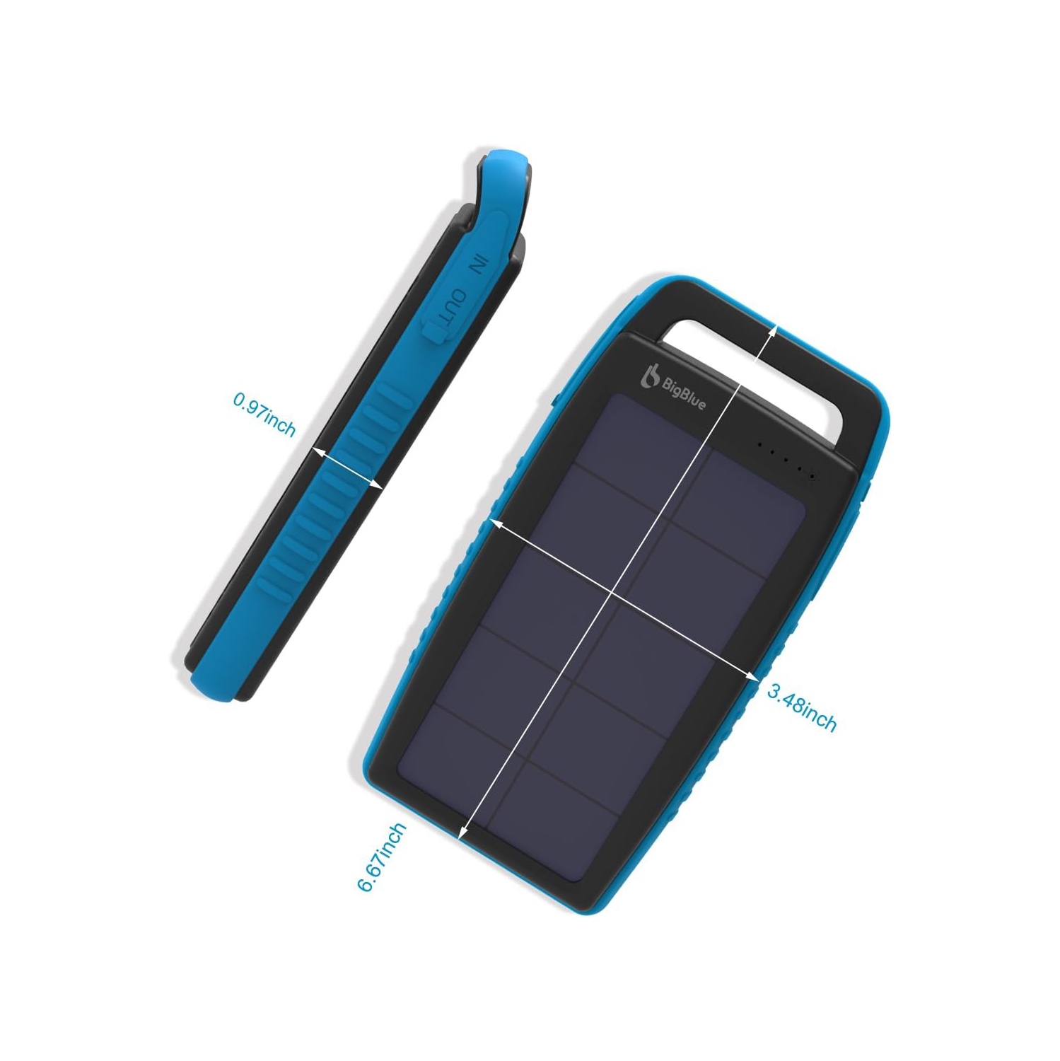 Chargeur solaire de 15000&nbsp;mAh avec deux ports USB-A, chargeur solaire portatif avec IPX4