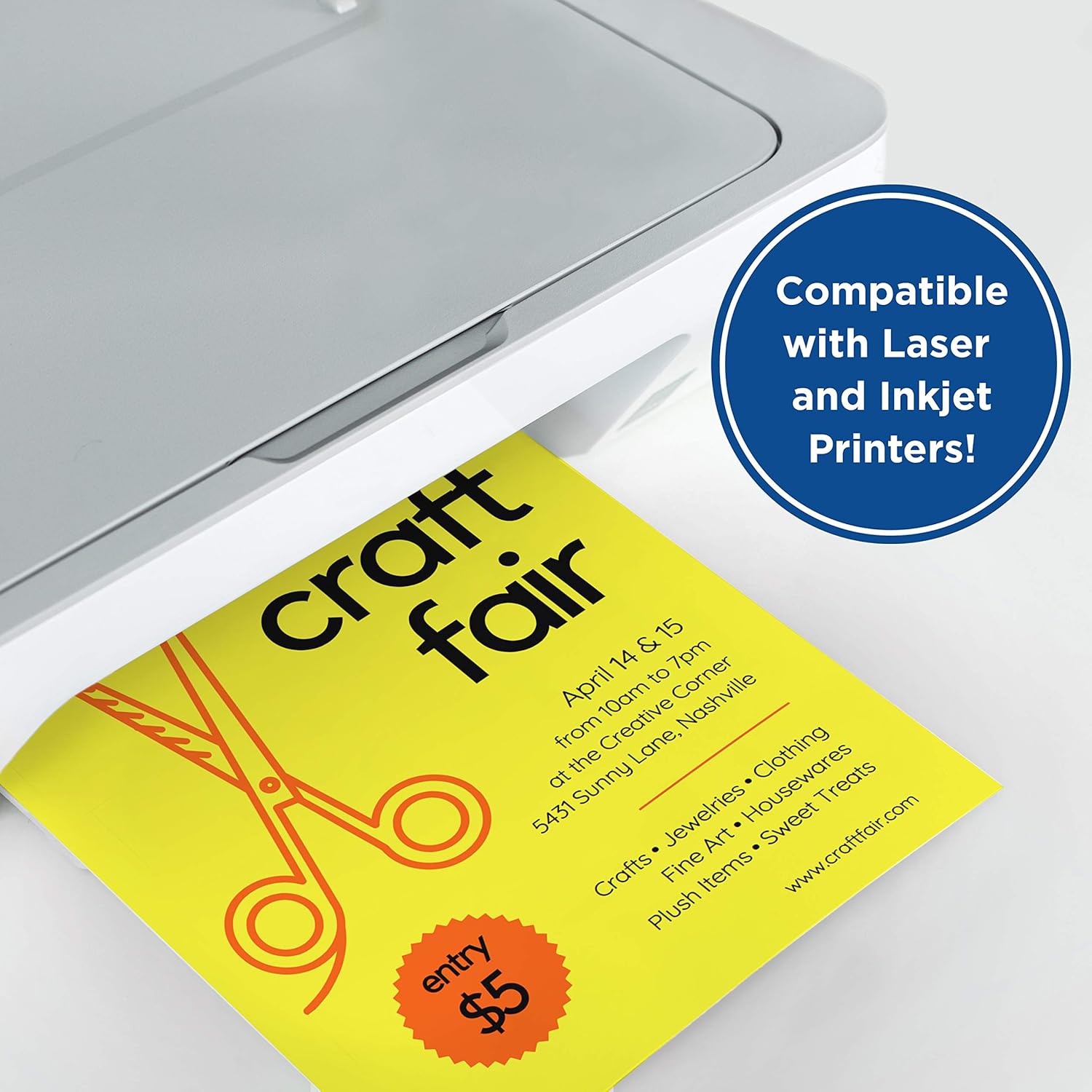 Printworks – Papier multiusage brillant, 8,5 x 11 po, 24 lb, couleurs ornées, 100 feuilles