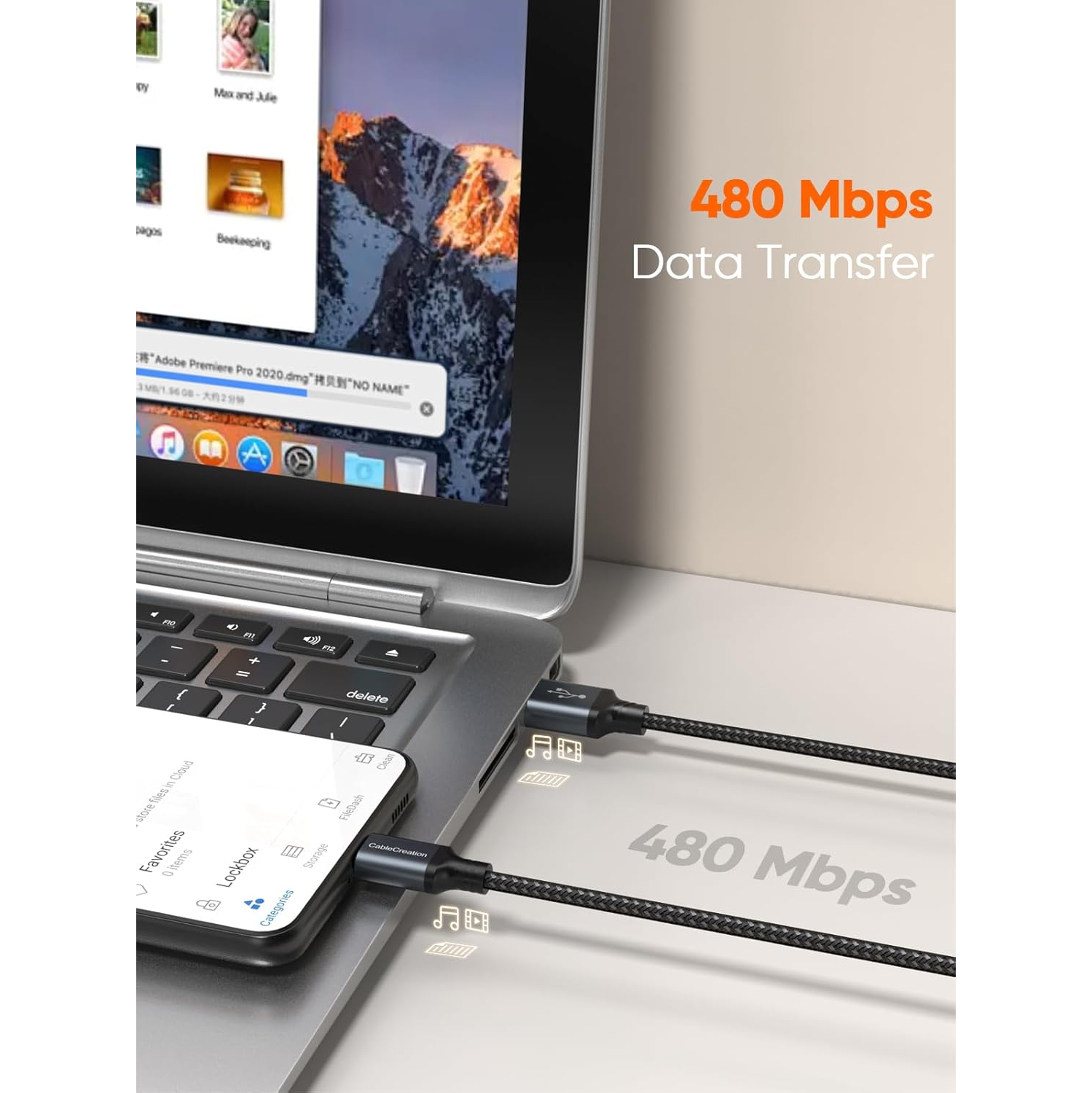 [2 Pack] 6 inch Short USB C Cable, USB to USB C Cable 3A Fast Charging Cable, USB Male to USB C Male