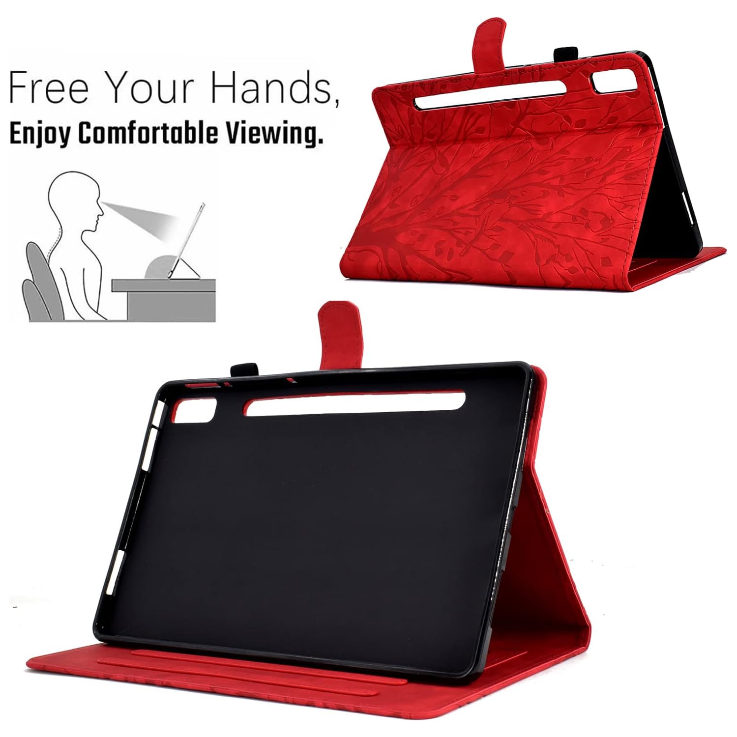 Étui pour Tab P11 Pro 2e génération de 2 11&nbsp;po de Lenovo, étui-support folio à rabat en cuir de polyuréthane de qualité supérieure avec [ fente]