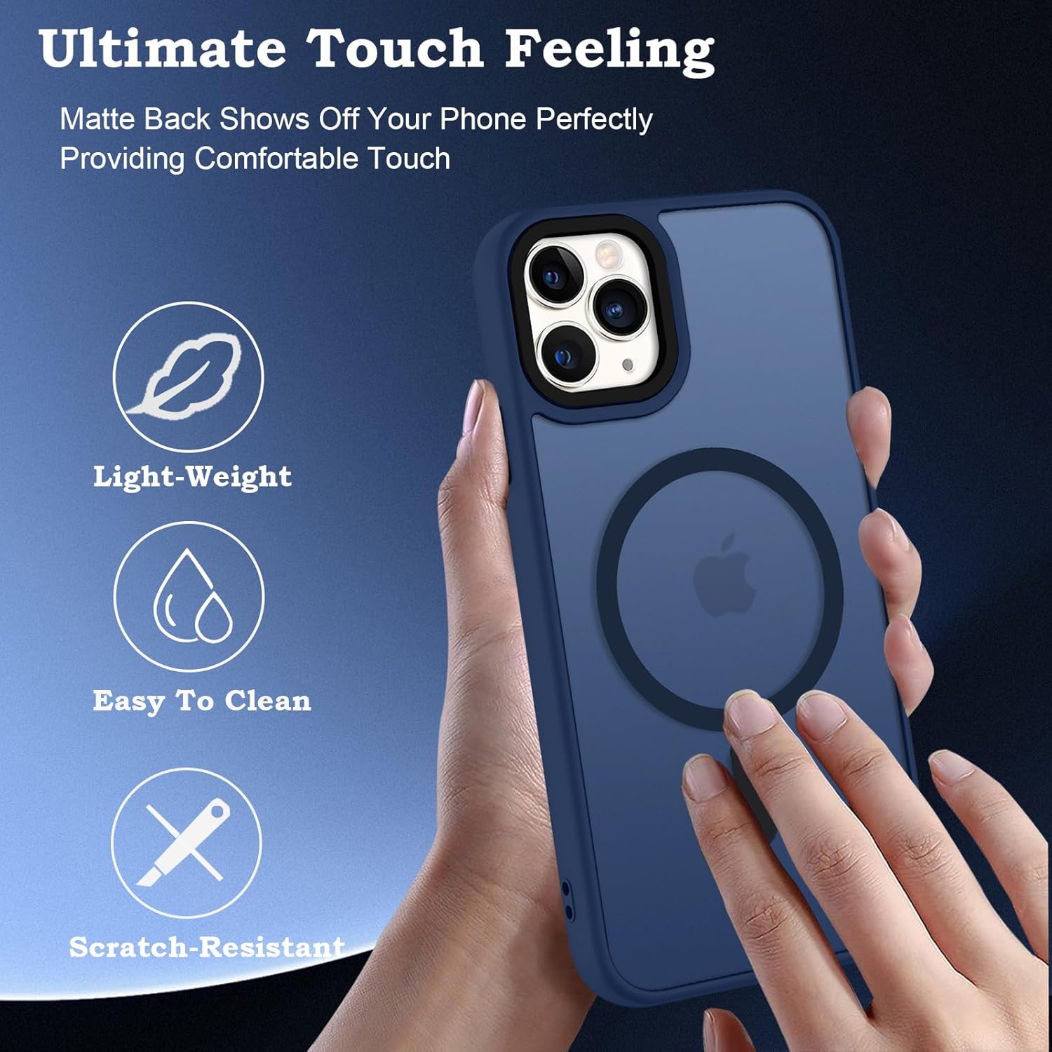for iPhone 11 Pro Max Case, Magnetic [Compatible with MagSafe] Military Grade Protective Slim Translucent