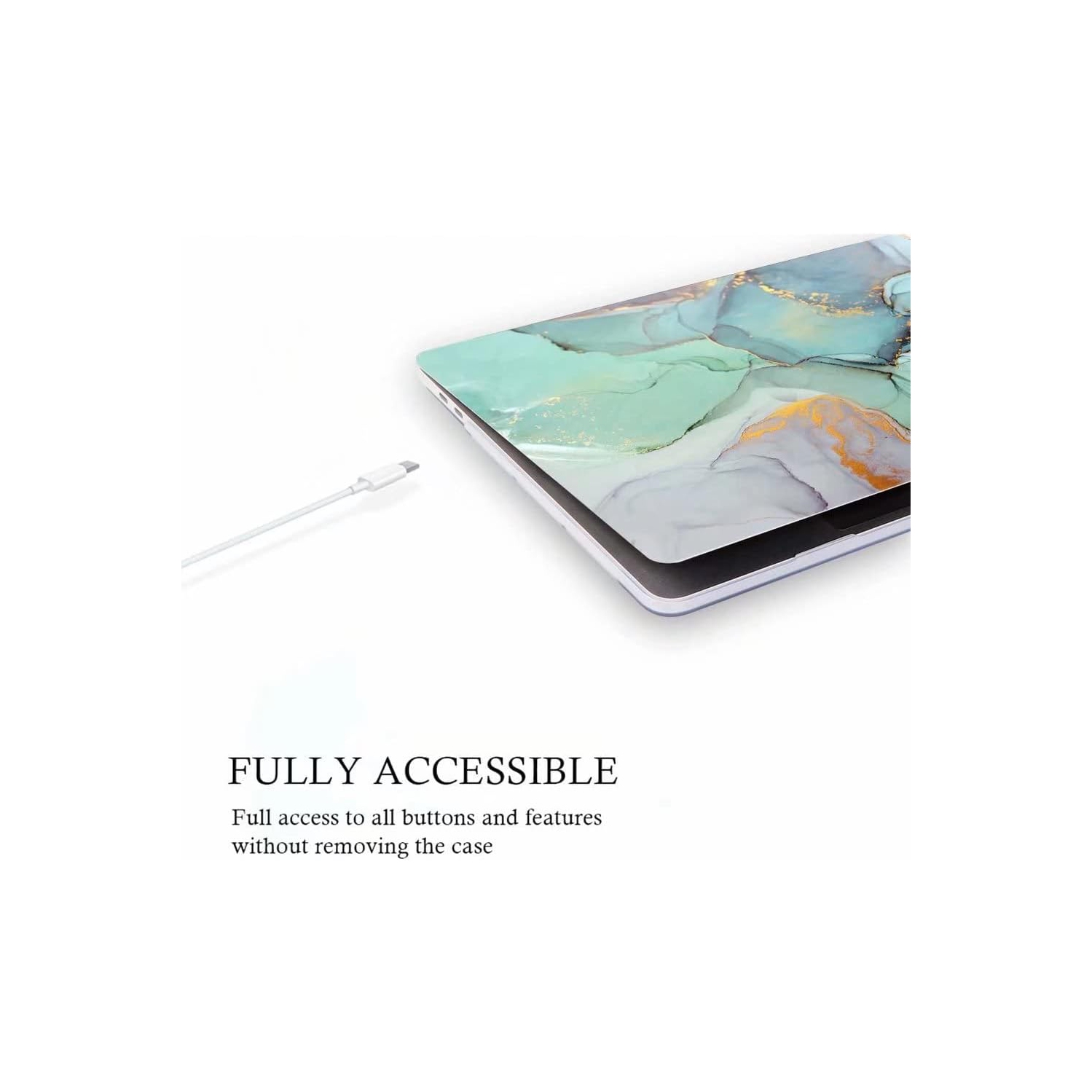 Compatible with MacBook Air 13 inch Case 2020 2021 M1 A2337 A2179 A1932, Rubberized Hard Shell Protective Case