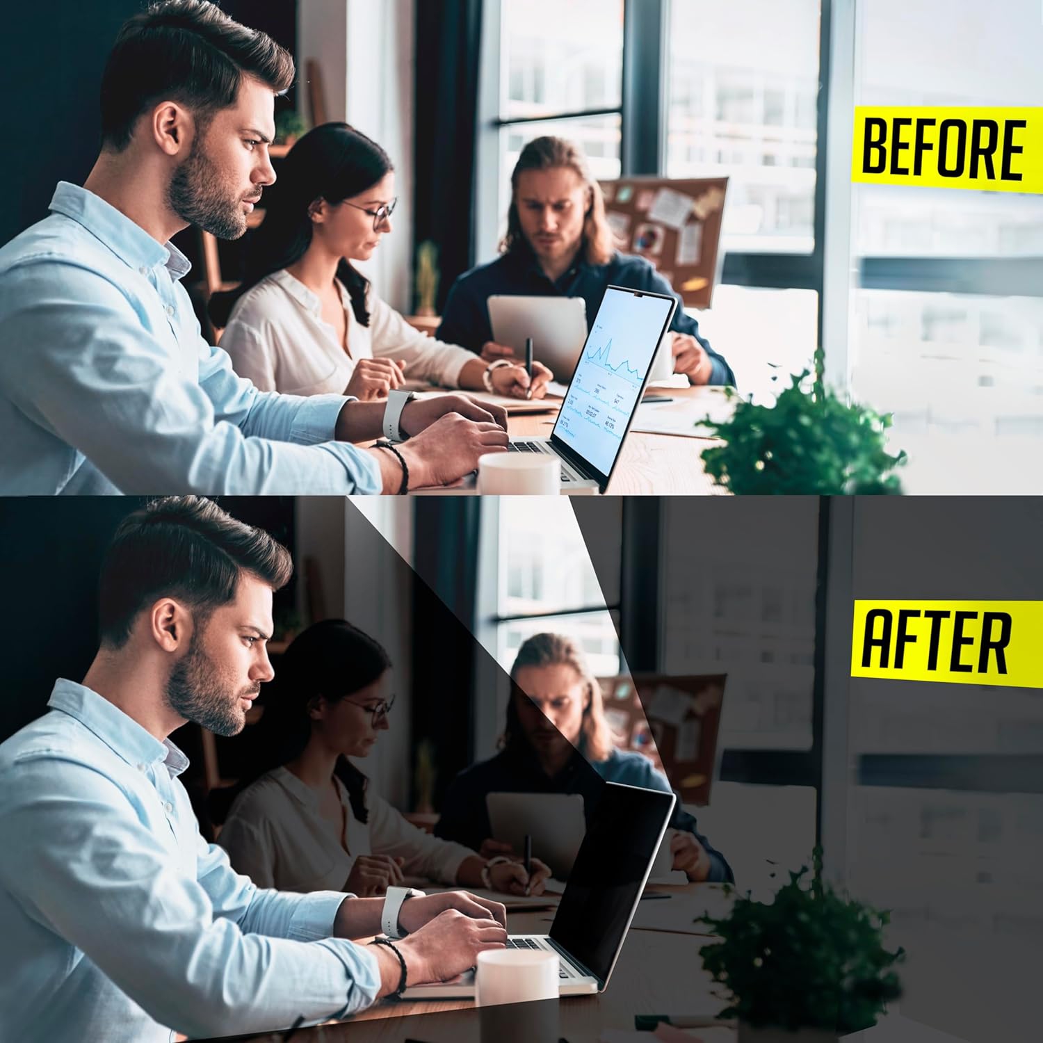 Removable Privacy Screen Compatible with MacBook Pro 14" 2021, 2022, 2023, M1, M2, M3 | Easy On/Off Anti-Glare Laptop