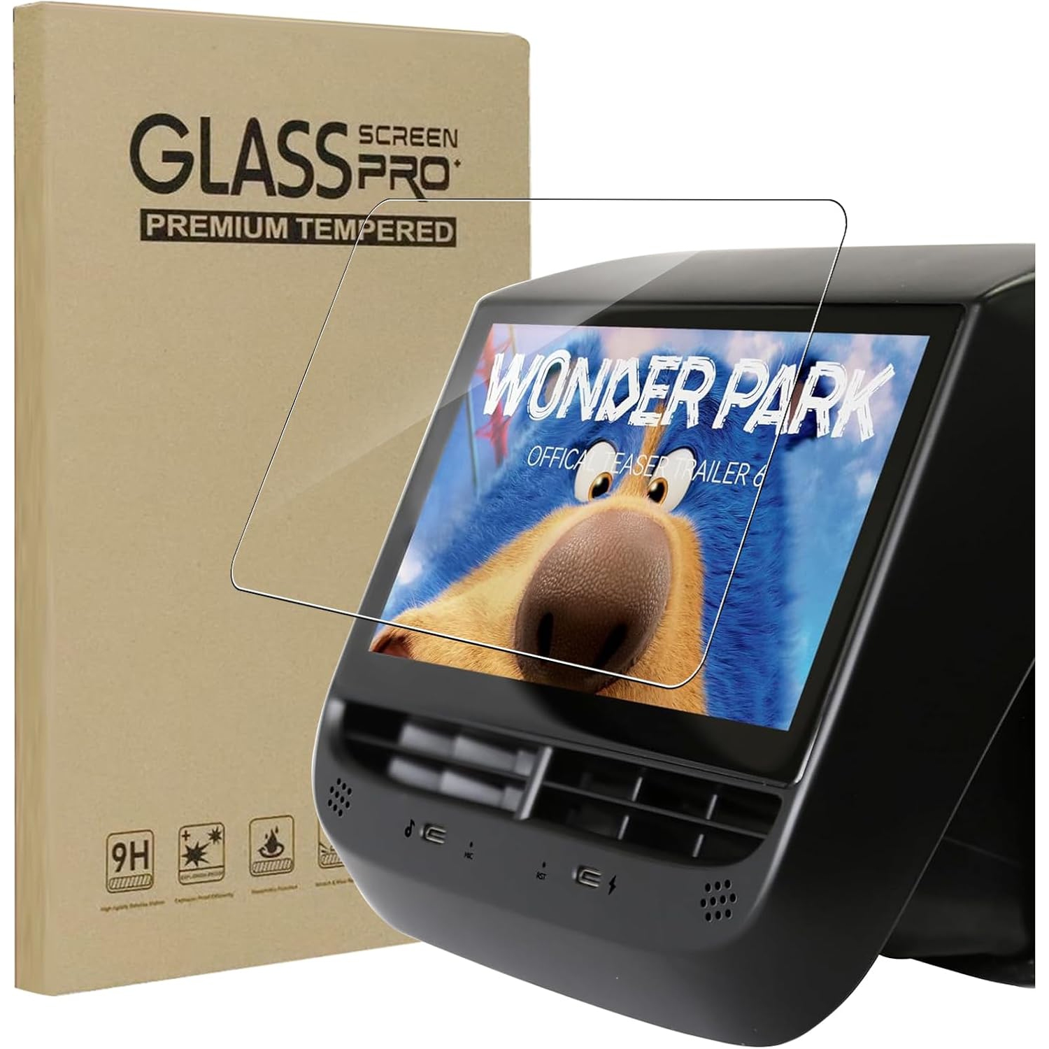 Tempered Gl for Tesla Model 3 8 inch Rear Touchscreen 2024/2023,9H Hardness Rear Seat Display Screen Film