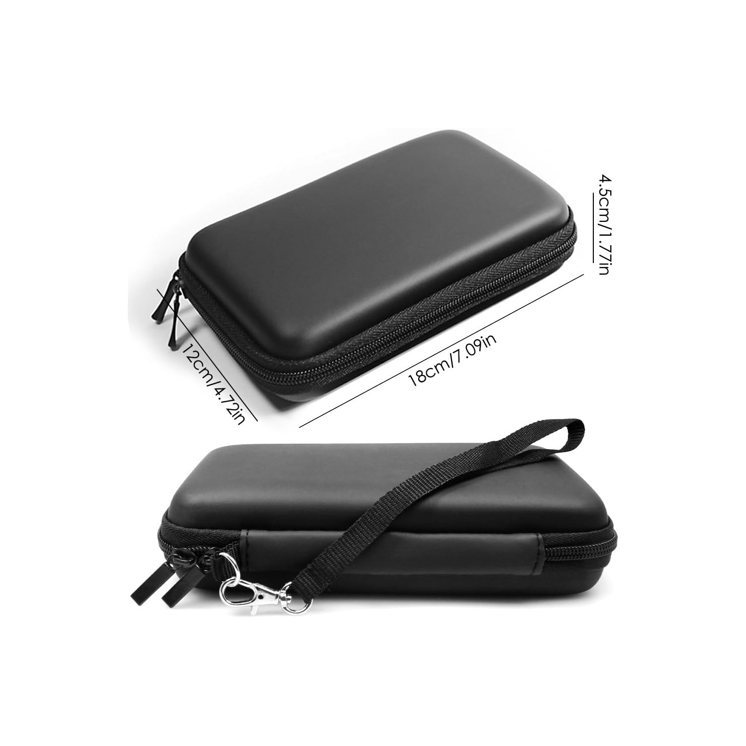 Étuis protecteurs pour Nintendo New 2DS XL avec protecteurs d'écran, 1 étui transparent Crystal et 1 étui de transport EVA