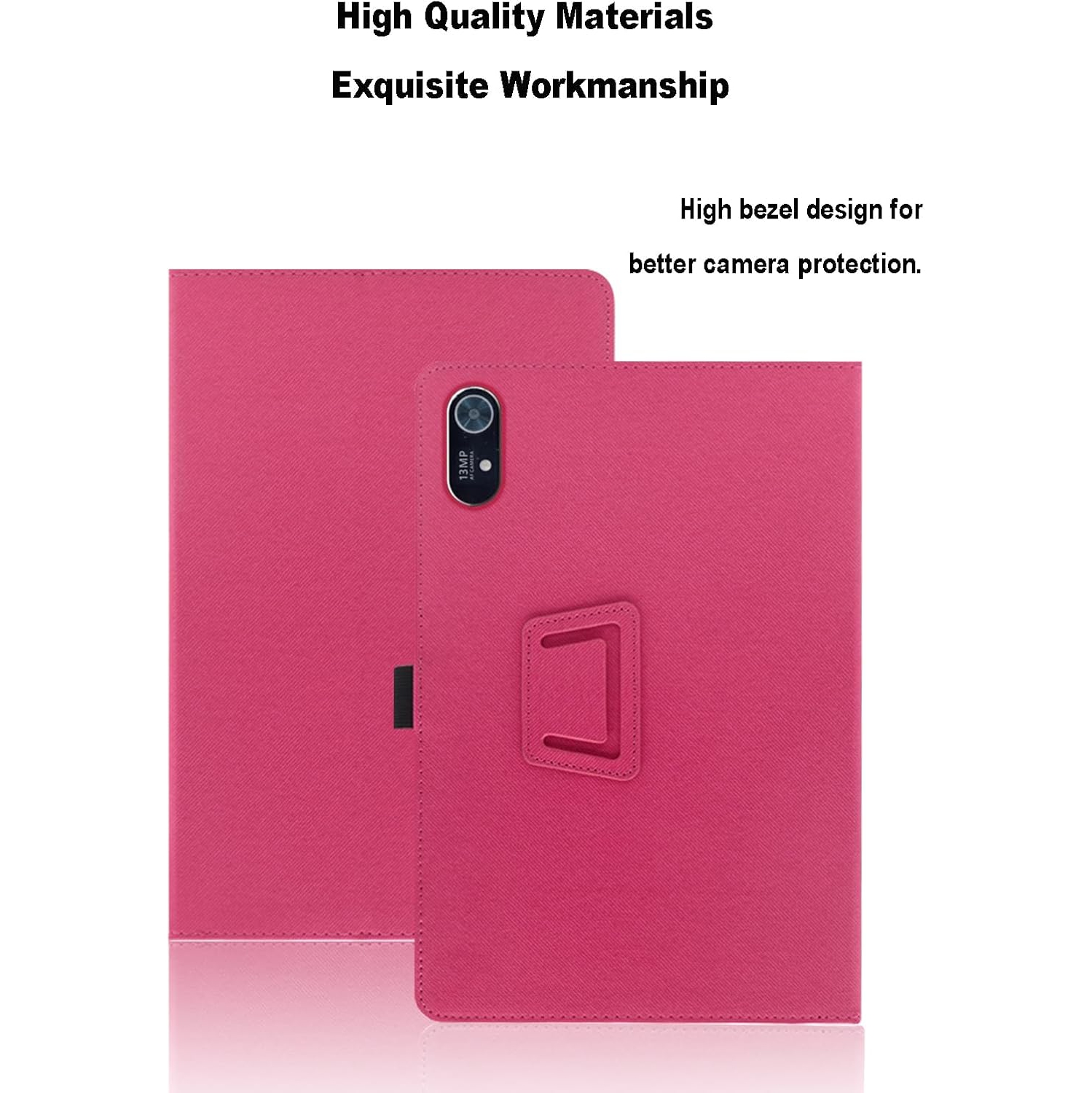 Acer Iconia Tab P11 Case - Multi-Angle Stand Cover With Hand Strap & Pencil Holder In Pink