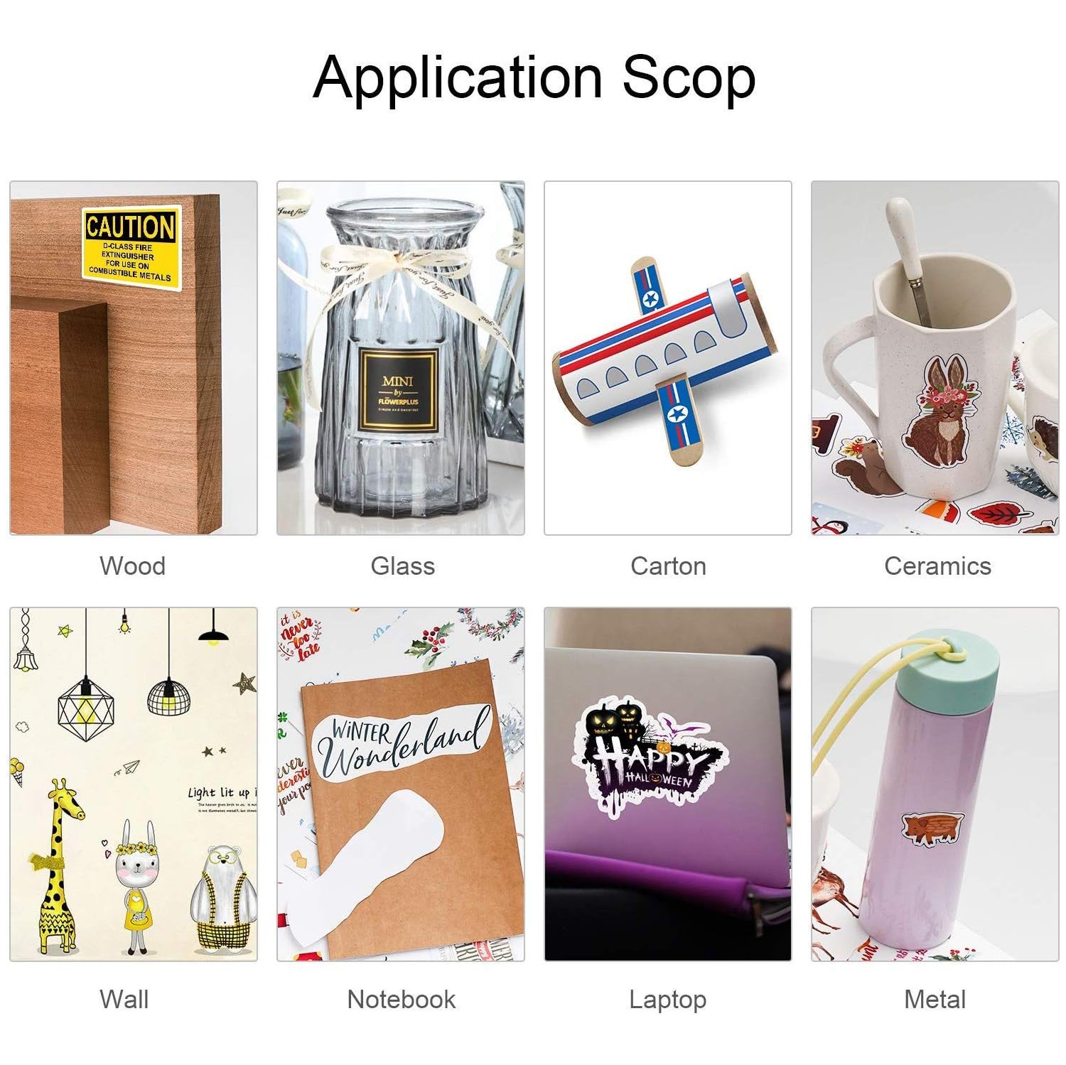 Papier autocollant lustré pour imprimante jet d'encre, papier autocollant vinyle imprimable étanche pour imprimante laser et jet d'encre, 8,5 x