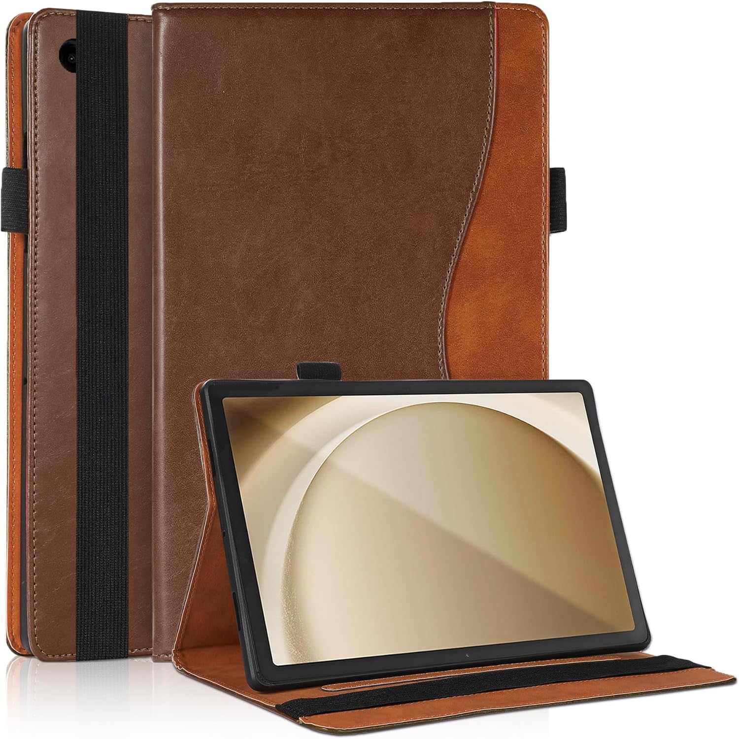 Case for Samsung Galaxy Tab A9 Plus, Tab A9 Plus Tablet Case 11 inch 2023 with Front Pocket Hand Strap Multi-Angle