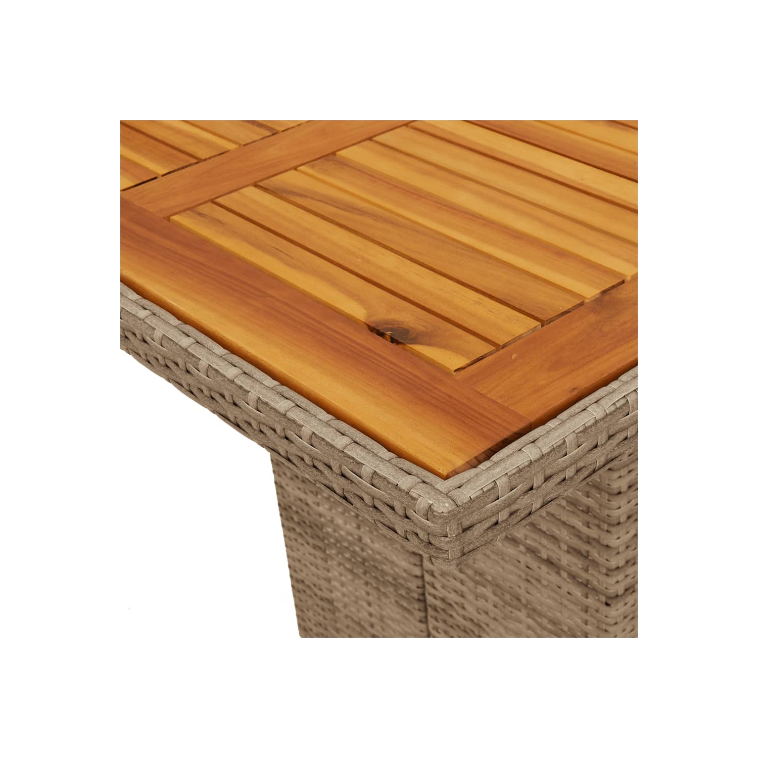 vidaXL 7 Piece Garden Dining Set with Cushions Beige Poly Rattan