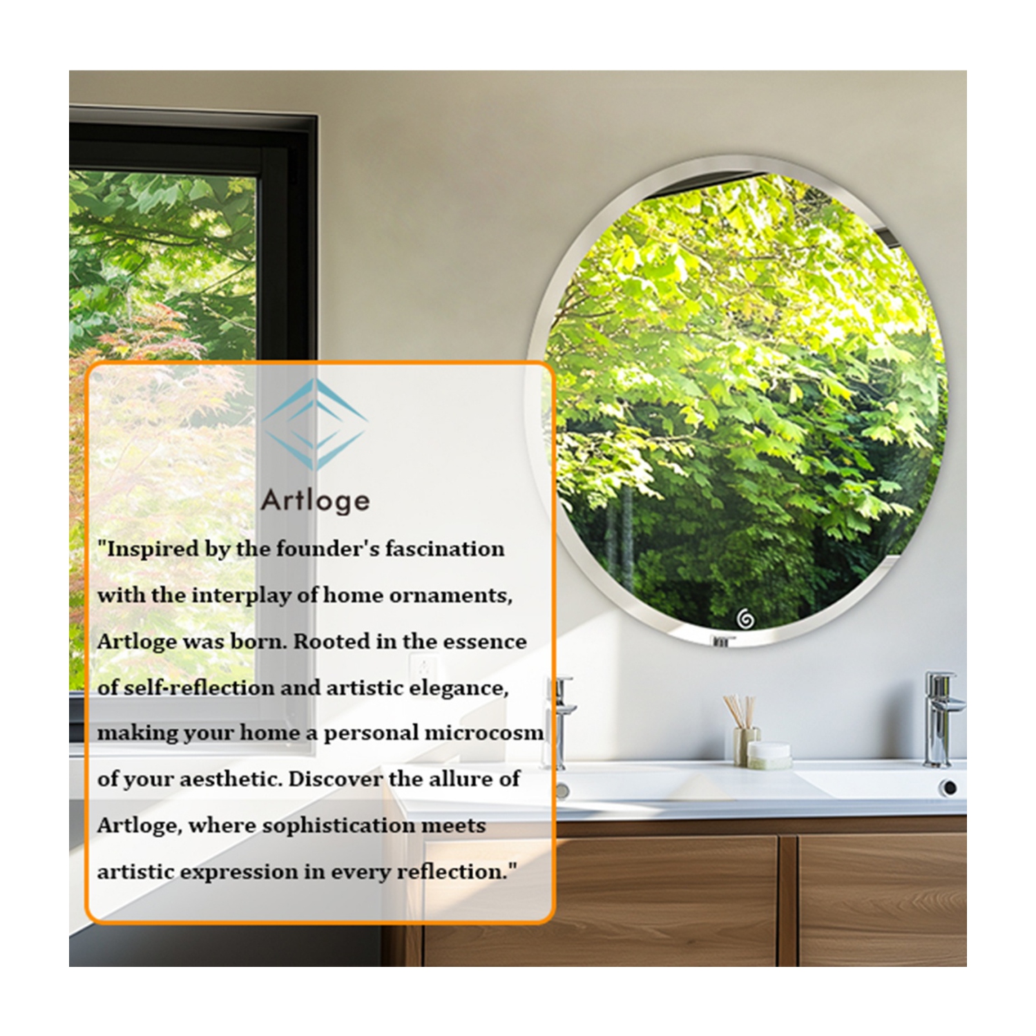 32 Inch Frameless Round Wall Hanging Mirror Silver Glass Mirror Vanity Makeup Mirror with Beveled Polished Edge for Livingroom Bathroom Entryway