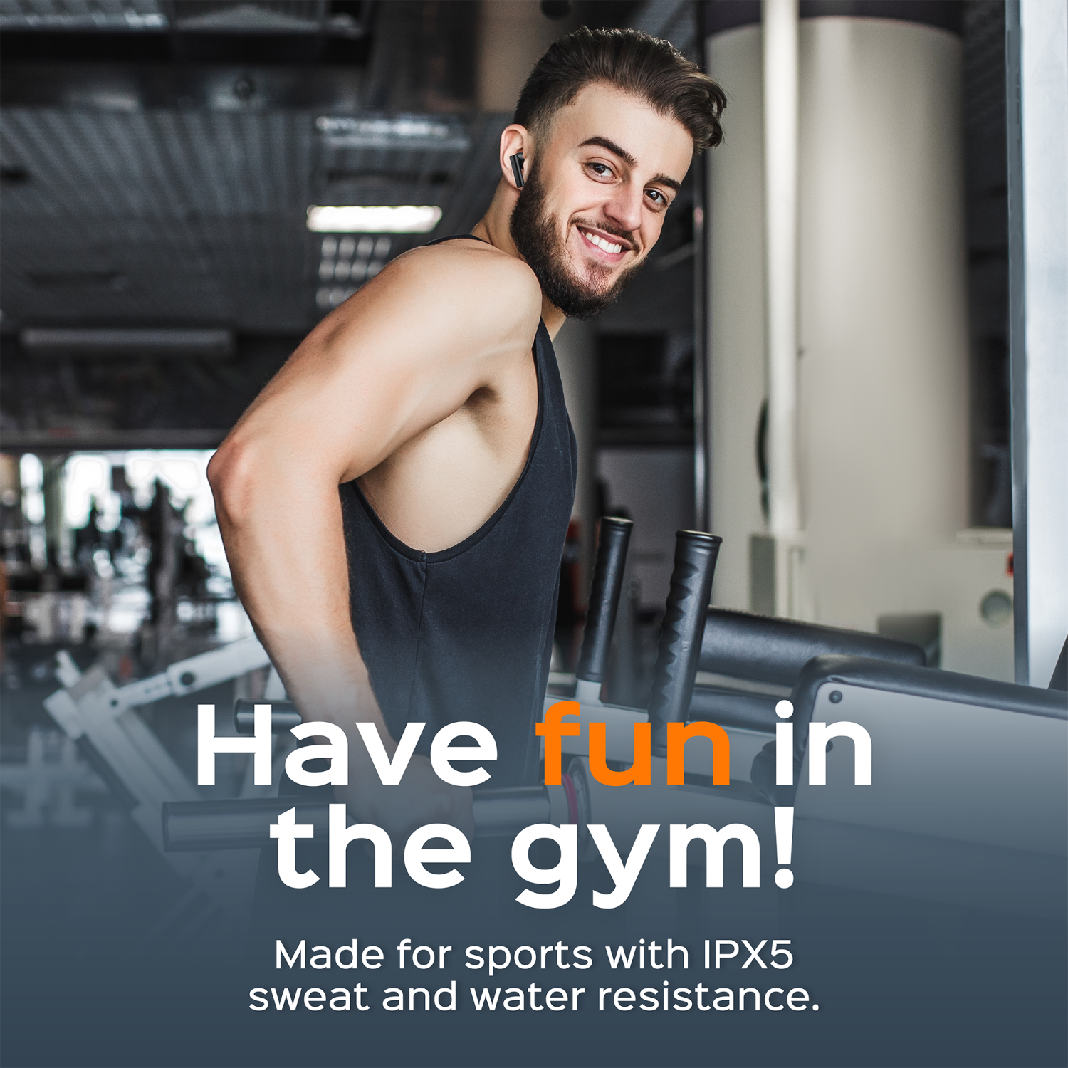 TREBLAB X8 - True Wireless Earbuds, Active Noise Cancelling, Exceptional Sound, Dual ENC Mics for Calls, IPX5, 40H Play, Comfortable Fit for Sports,