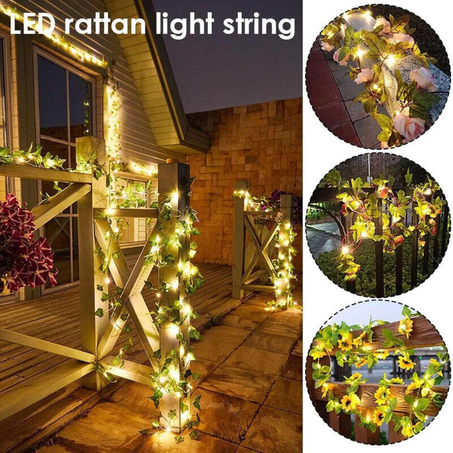 Lampes solaires extérieures, guirlandes solaires pour l'extérieur, LED Solaire String Lights Outdoor étanche