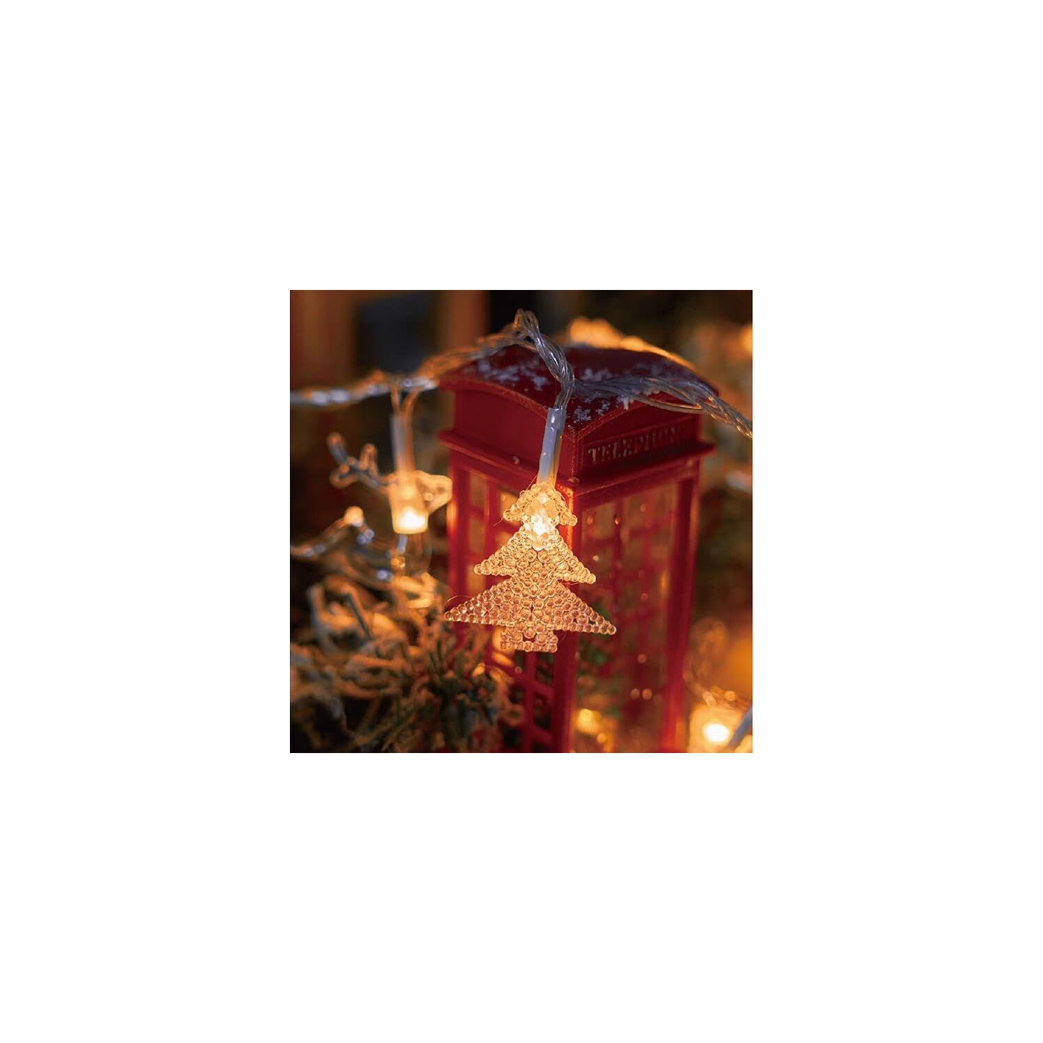 LED Christmas Lights String Snow elk Christmas tree String Lights Christmas decorated small colored flashing lights