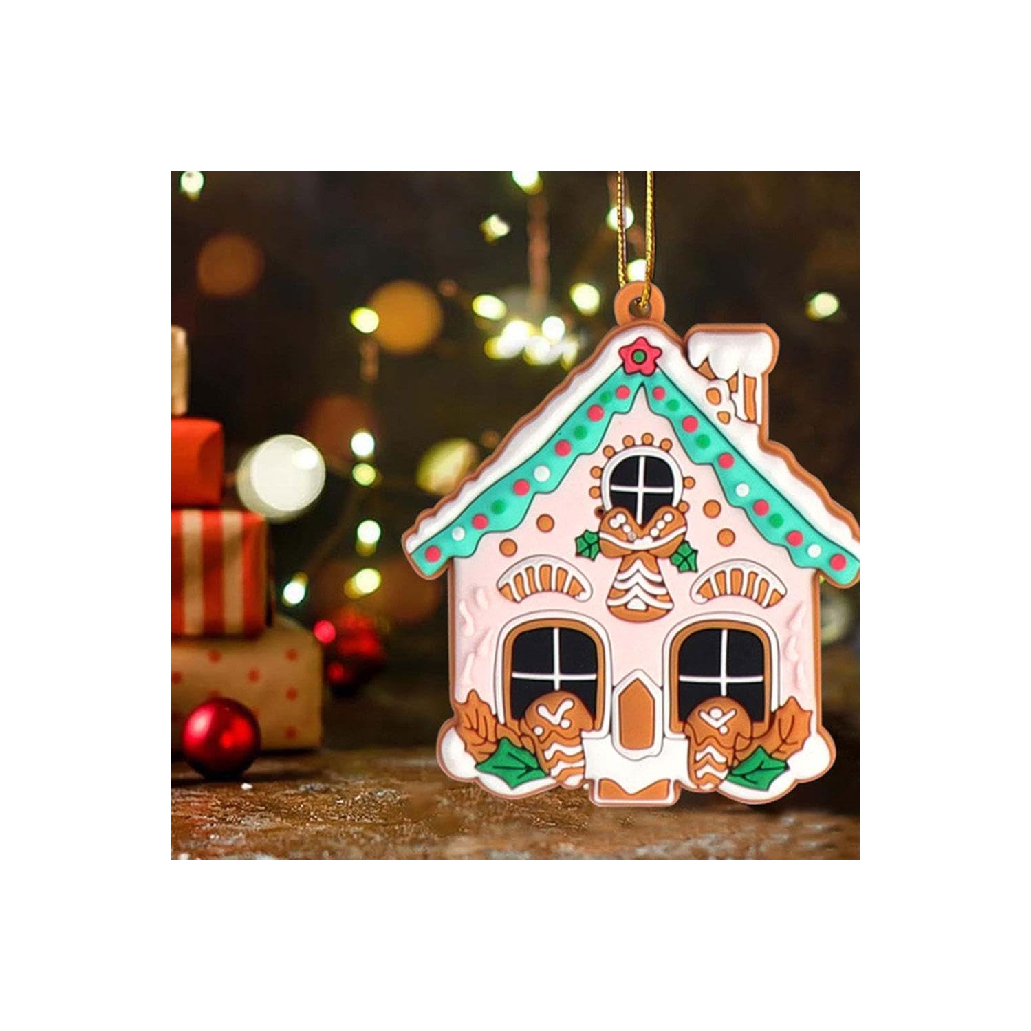 Nouvelle décoration maison 2024 Décorations de Noël en pain d'épice pour Noël arbre de Noël Noël Noël Décoration de fête des fêtes artisanale