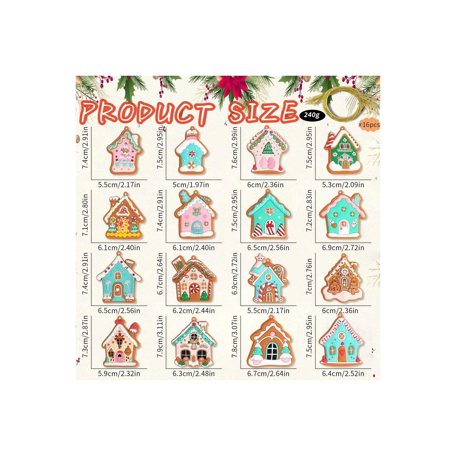 Nouvelle décoration maison 2024 Décorations de Noël en pain d'épice pour Noël arbre de Noël Noël Noël Décoration de fête des fêtes artisanale