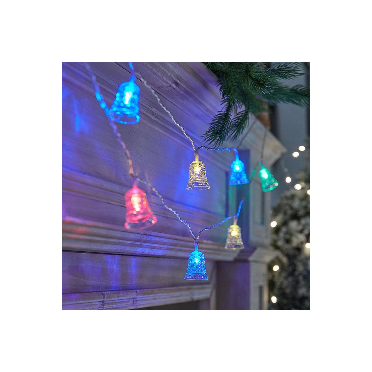 LED Little Bell, Beautiful and Romantic Christmas Decoration, 19.6FT 40LED Small Colored Light String, Gift Fairy Tale Light Halloween Decoration