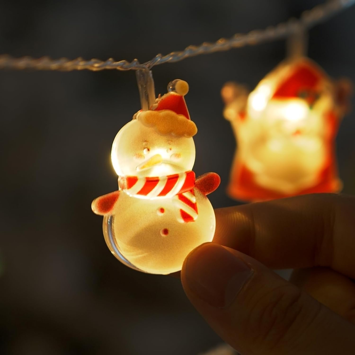 Christmas Lights, 20 LED Christmas String Lights Decorations Christmas Day Santa Claus Ornaments Waterproof Battery Operated Indoor & Outdoor String