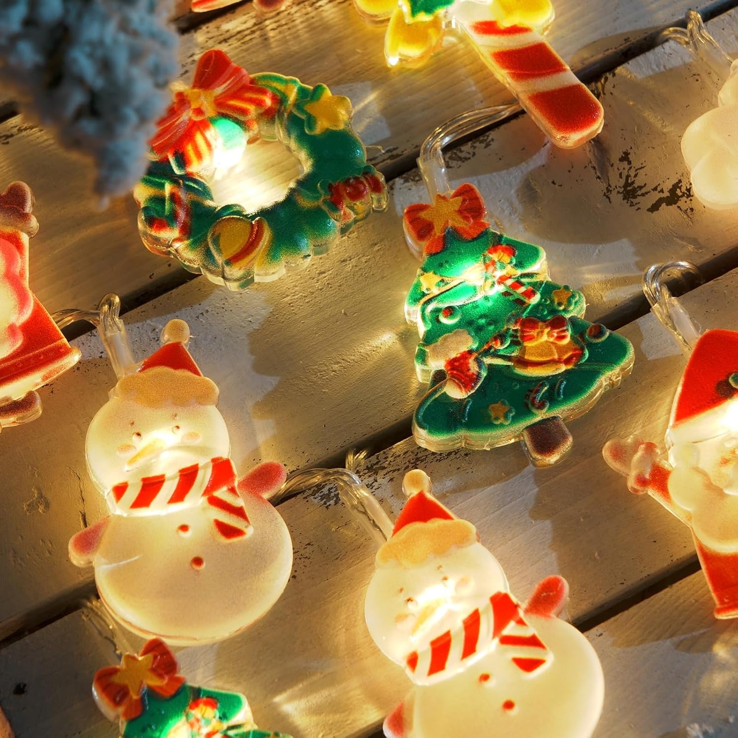 Christmas Lights, 20 LED Christmas String Lights Decorations Christmas Day Santa Claus Ornaments Waterproof Battery Operated Indoor & Outdoor String