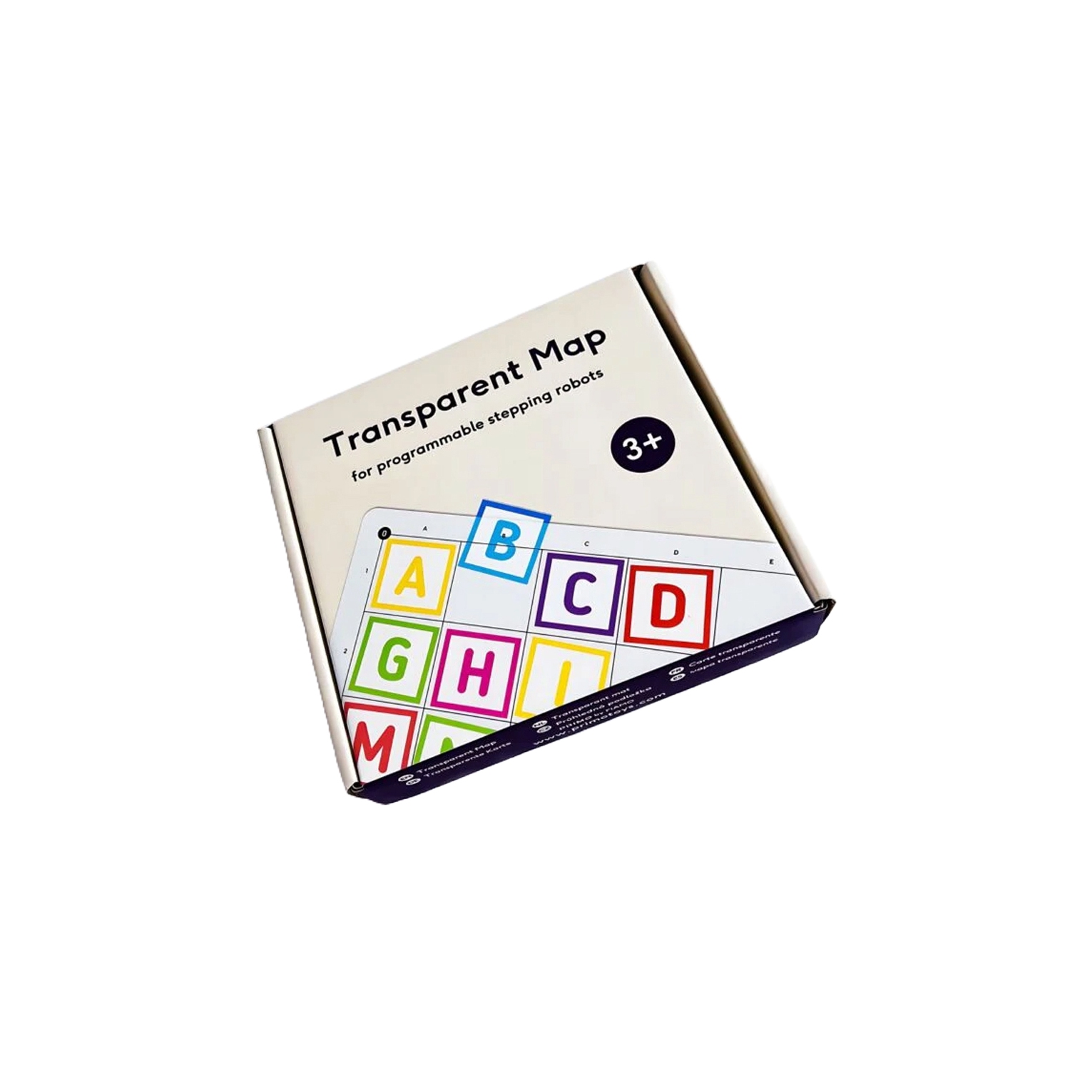 Tapis transparent 6 x 6 de Primo pour robot de codage Cubetto, tapis d'activités éducatives STIM pour robots à pas programmables