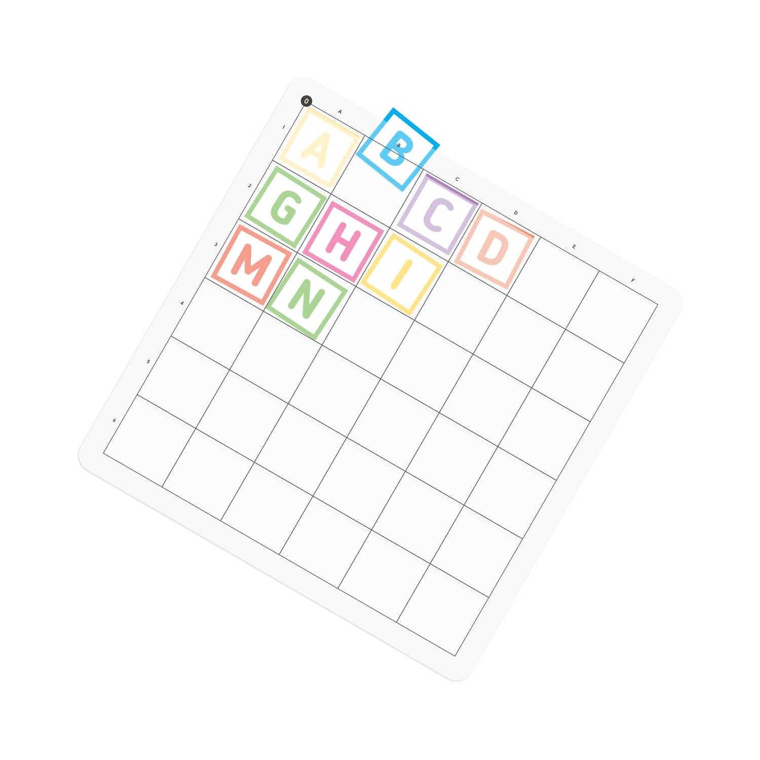 Tapis transparent 6 x 6 de Primo pour robot de codage Cubetto, tapis d'activités éducatives STIM pour robots à pas programmables
