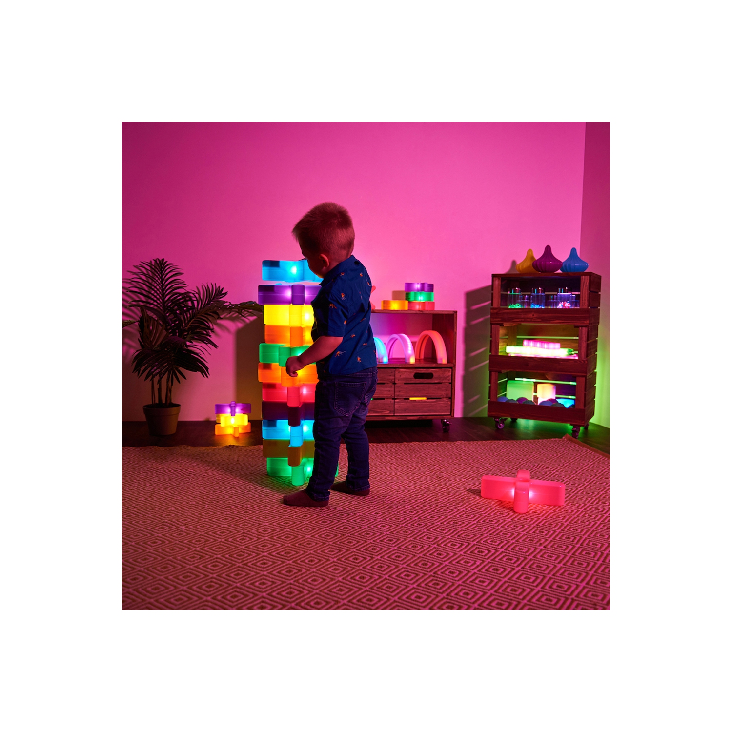 TTS Glow Crosses Large - 12 outils sensoriels éducatifs pour l'apprentissage de la petite enfance | Parfait pour le matériel éducatif