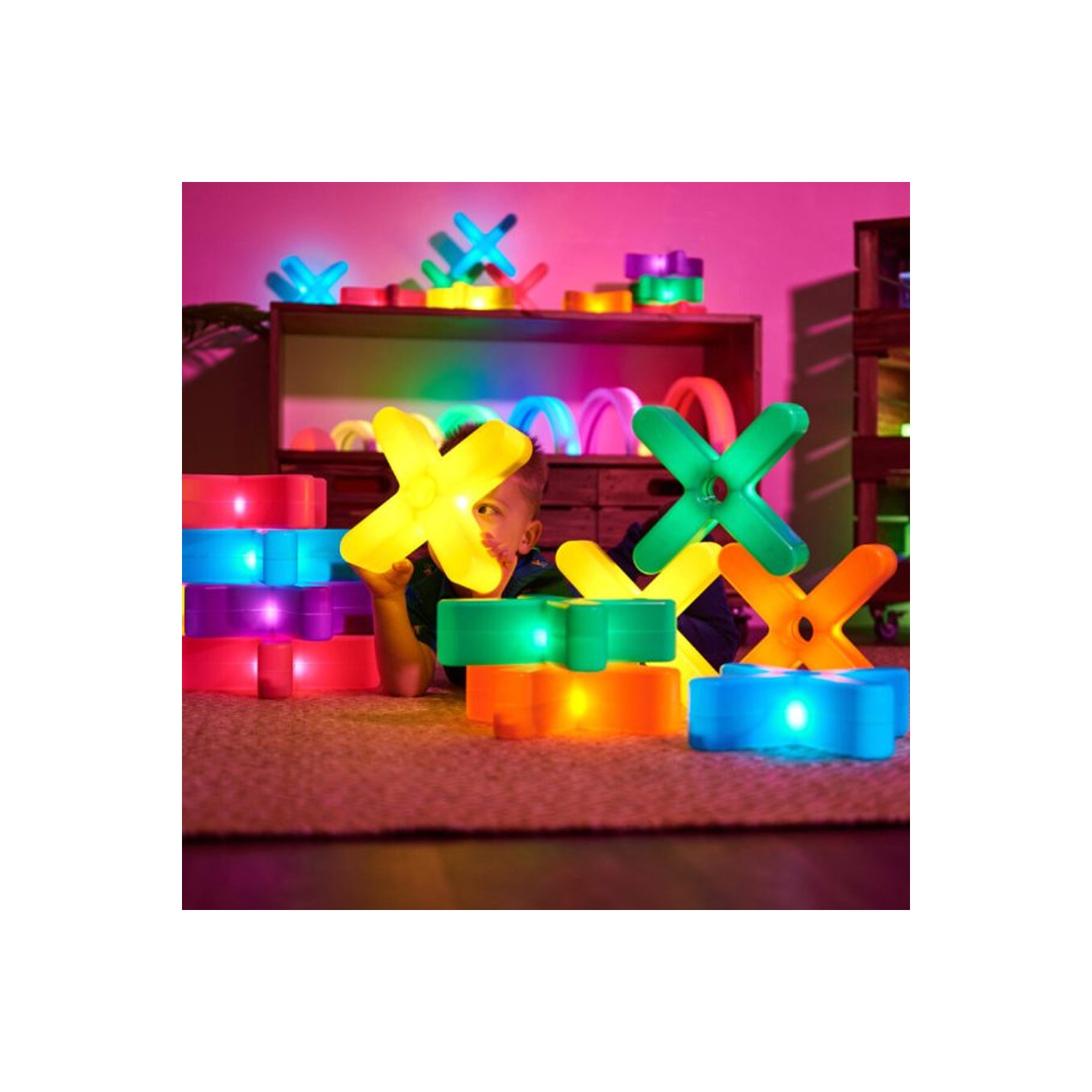 TTS Glow Crosses Large - 12 outils sensoriels éducatifs pour l'apprentissage de la petite enfance | Parfait pour le matériel éducatif