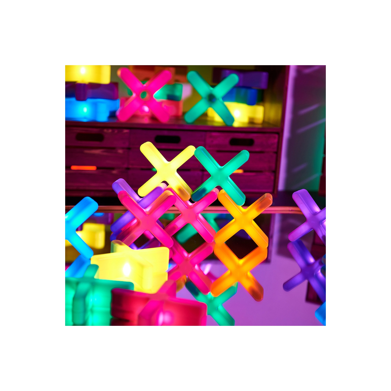 TTS Glow Crosses Small 12pcs Rechargeable Versatile, Parfait pour l'enseignement en classe, penché pour le bureau en classe luisant dans la