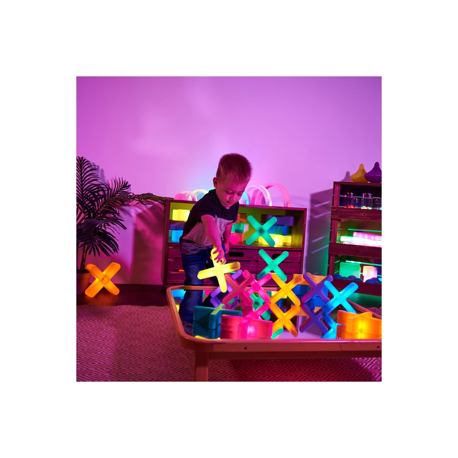 TTS Glow Crosses Small 12pcs Rechargeable Versatile, Parfait pour l'enseignement en classe, penché pour le bureau en classe luisant dans la