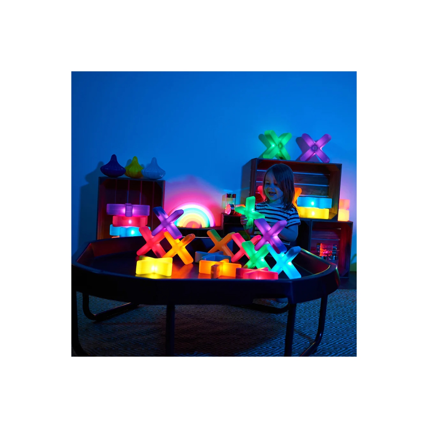 TTS Glow Crosses Small 12pcs Rechargeable Versatile, Parfait pour l'enseignement en classe, penché pour le bureau en classe luisant dans la