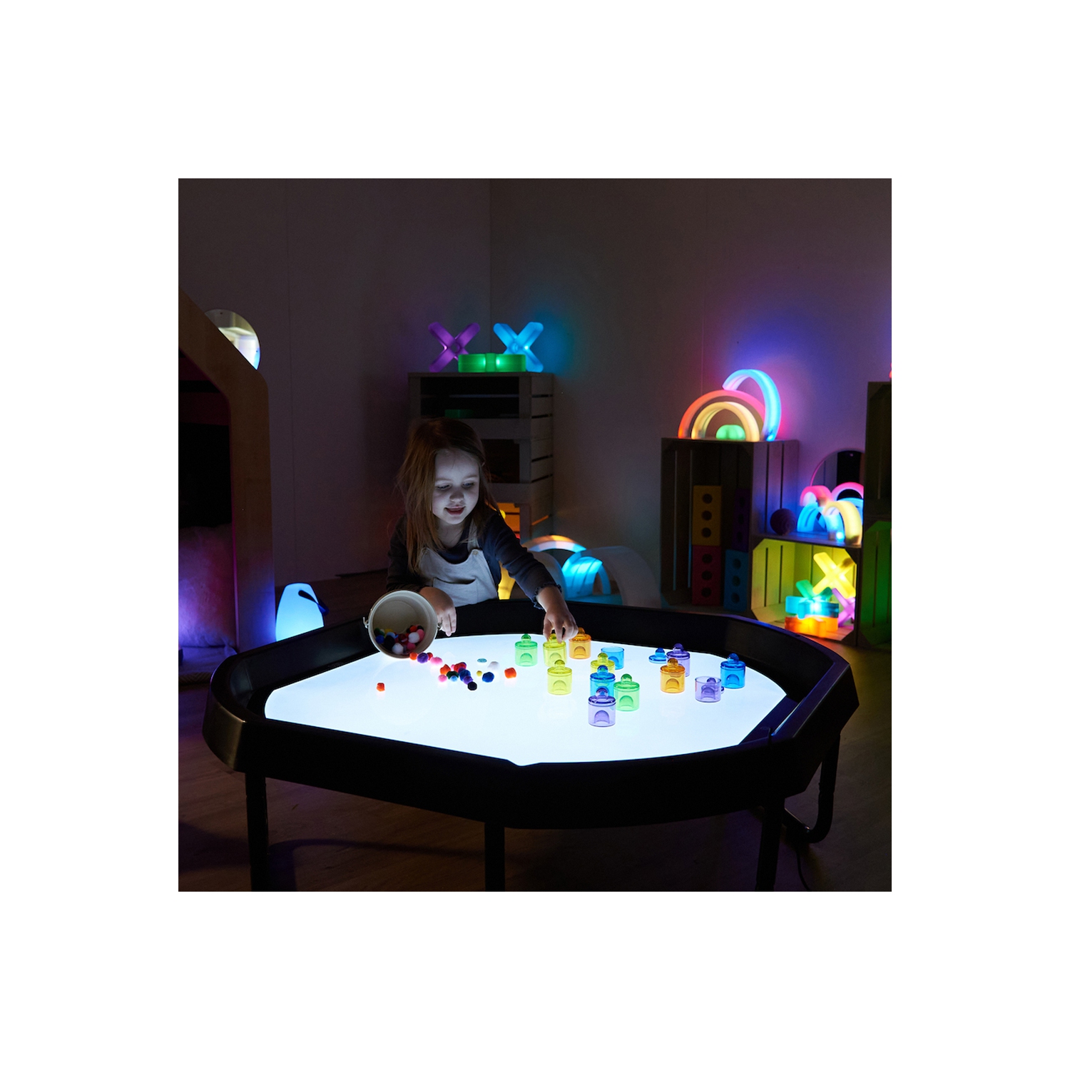 TTS Active World – Plateau lumineux - jouet éducatif rechargeable Visual Resources, idéal pour l'apprentissage et les activités récréatives en classe
