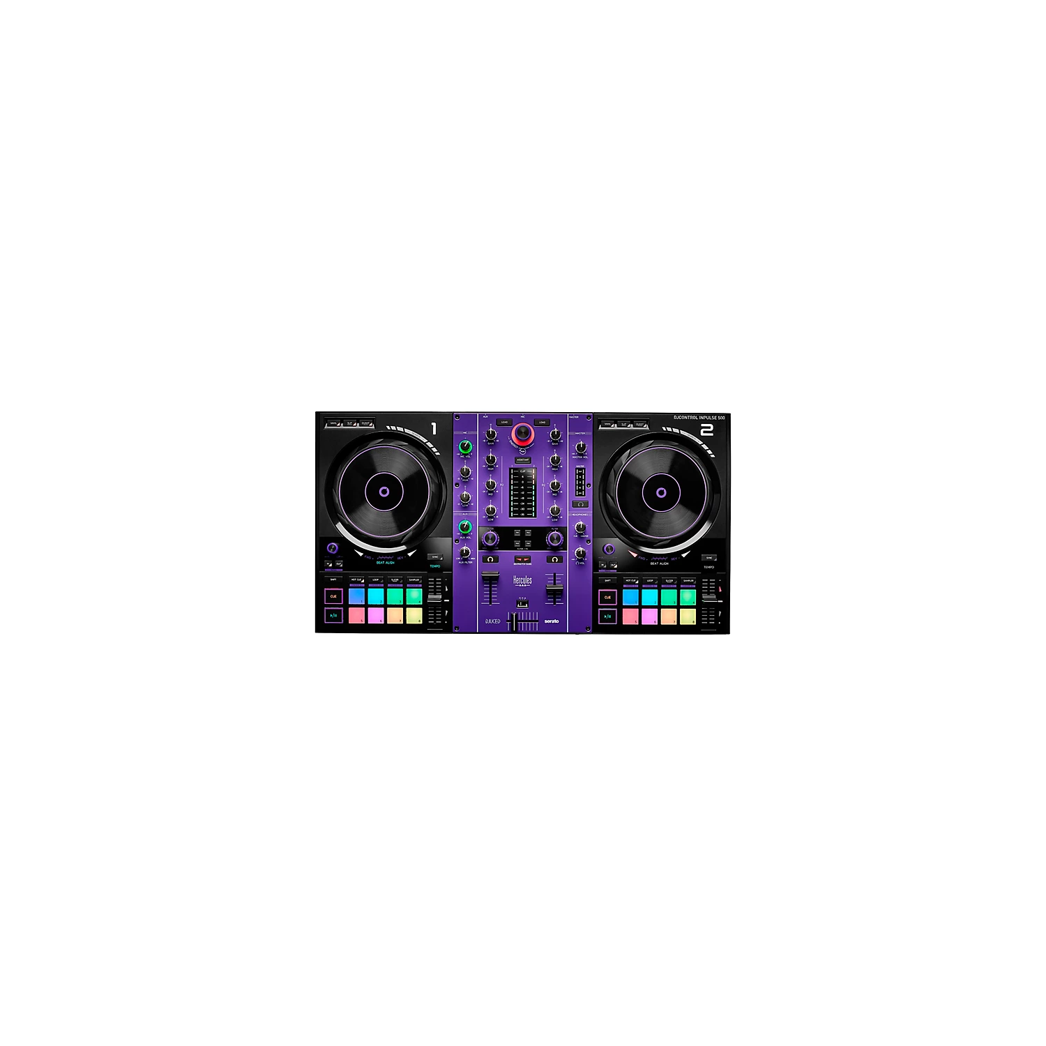 Hercules DJControl Inpulse 500 Purple Edition 2-deck USB DJ Controller with Serato DJ/DJUCED