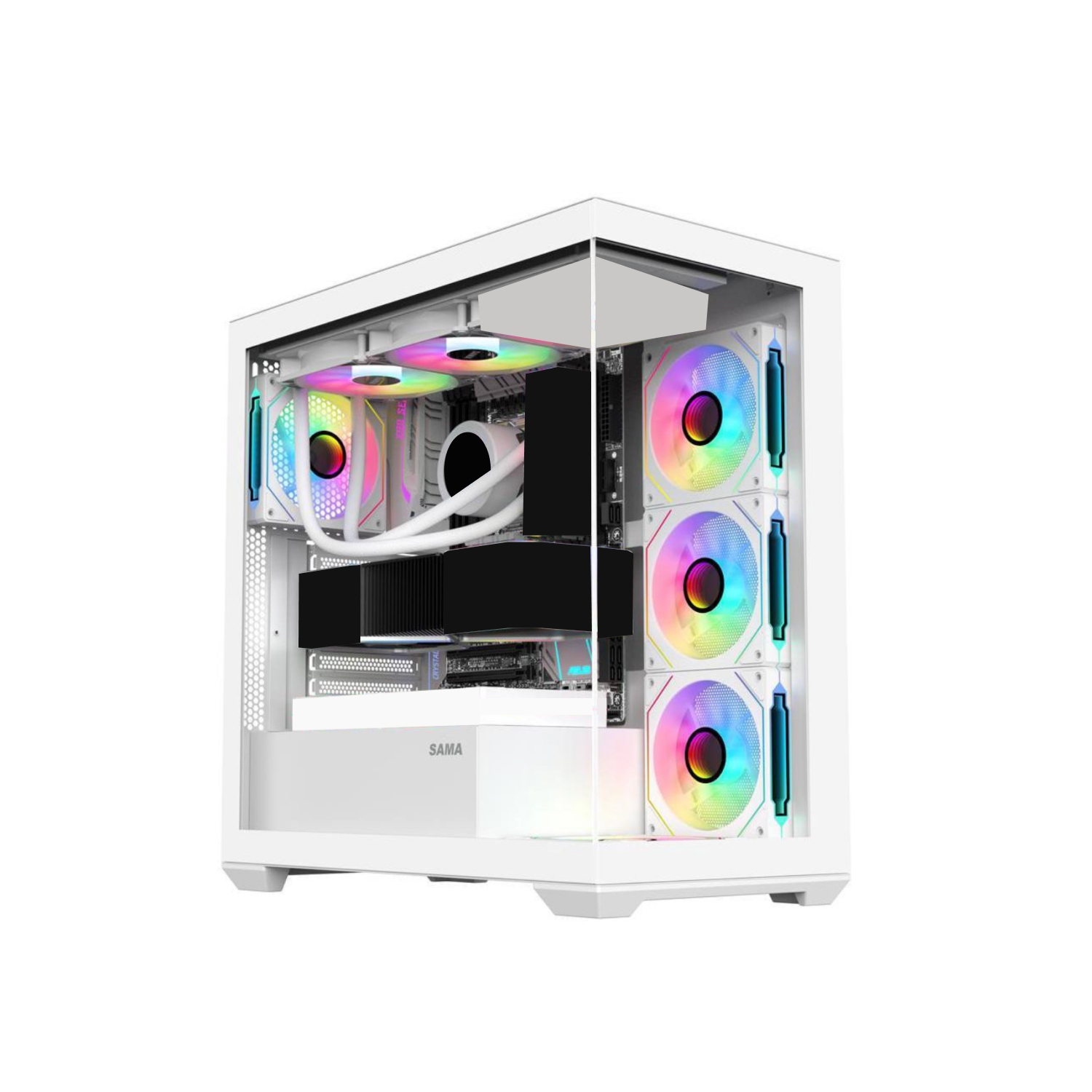 Zonic Gaming PC Liquid Cooled - Intel i7-14700F, GeForce RTX 4070 TI -DLSS - AI-Powered Performance, 64GB DDR5 , 2TB M.2SSD, Windows 11