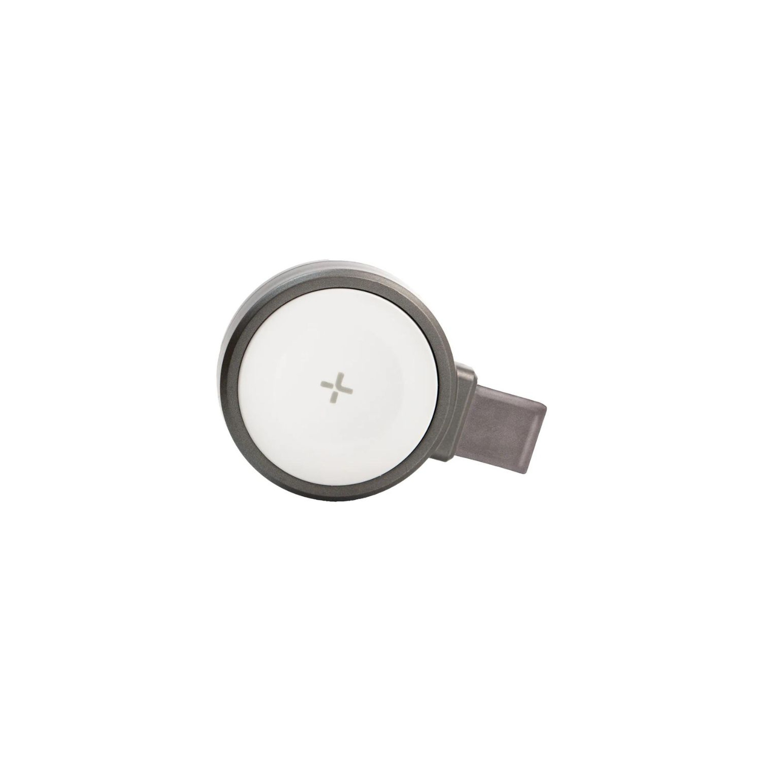 Tylt Tag – Chargeur pour Apple Watch avec connecteur USB-A pour chargeur pour Apple Watch | Couleur&nbsp;: Argenté/blanc