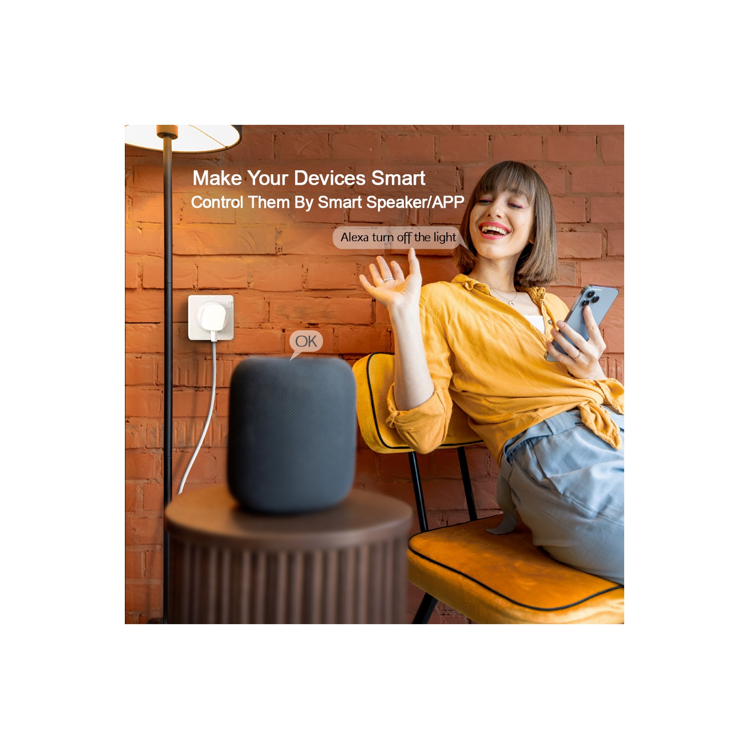 Zare Smart Mini Plug with Power Monitoring15A, Smart Home Plug Works with Alexa, Google Assistant and Tuya Smart App, Assess Your Electricity Bill