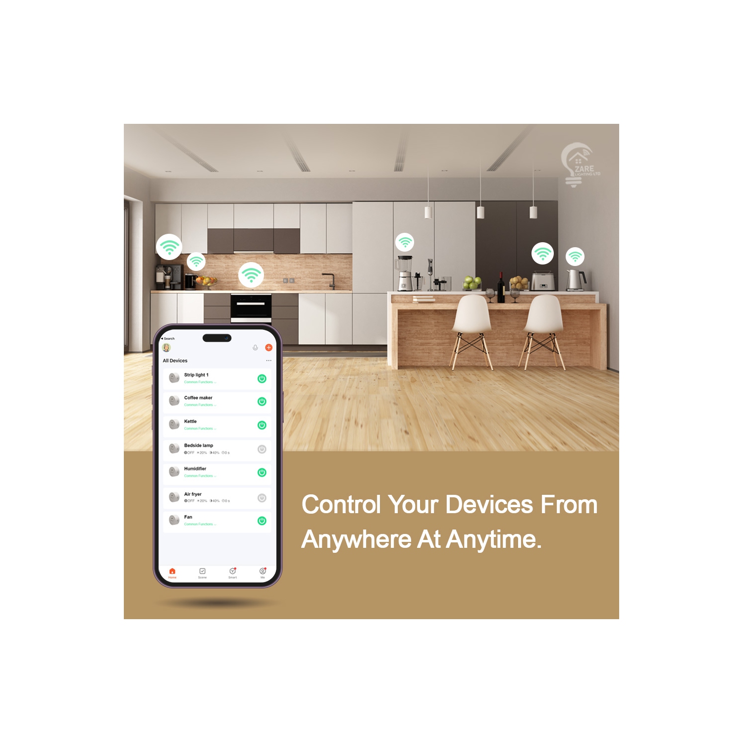 Zare Smart Mini Plug with Power Monitoring15A, Smart Home Plug Works with Alexa, Google Assistant and Tuya Smart App, Assess Your Electricity Bill